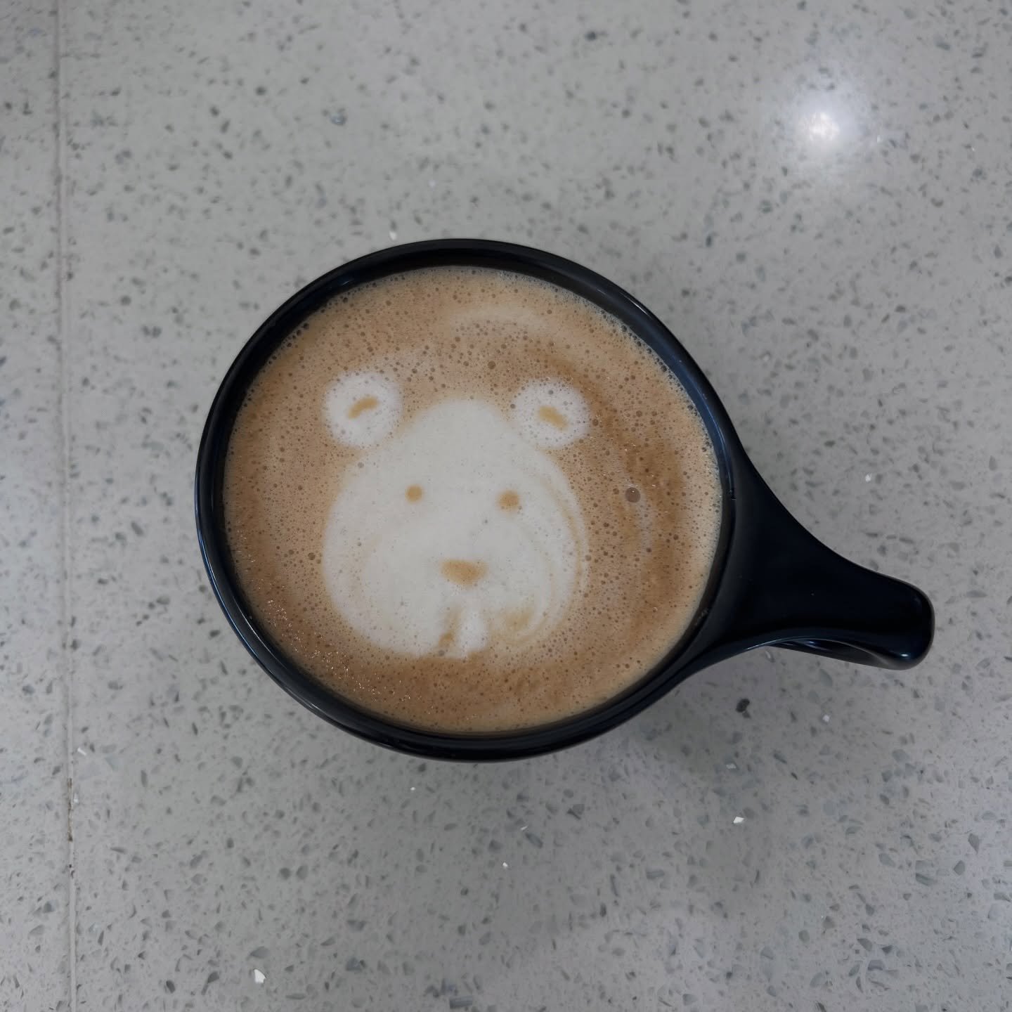 Too cute to drink&hellip;almost. 🐻 ☕️