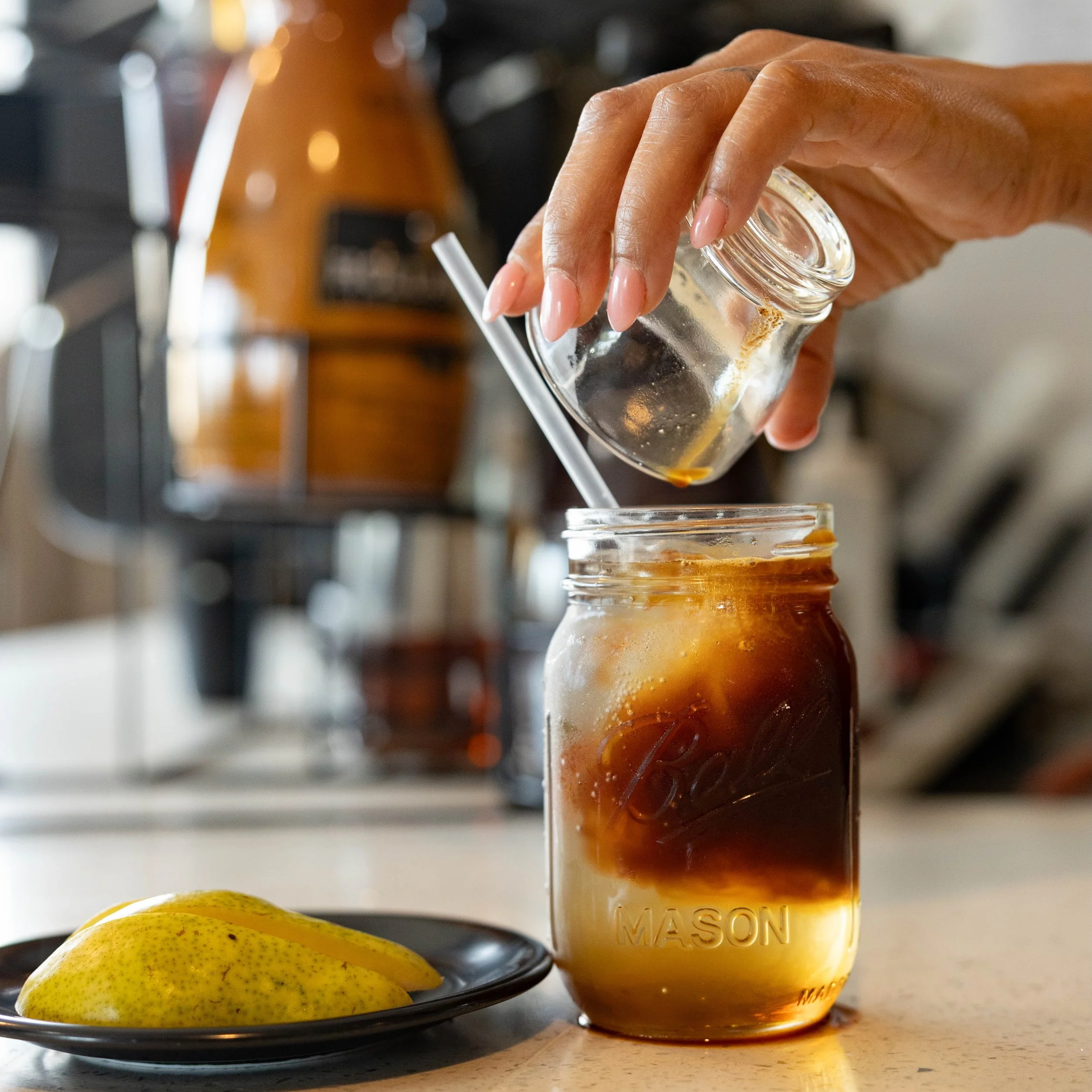 Pear Pressure Spritzer/Tonic 🍐
With or without Espresso it&rsquo;s still pressure.
Happy #internationalcoffeeday☕️