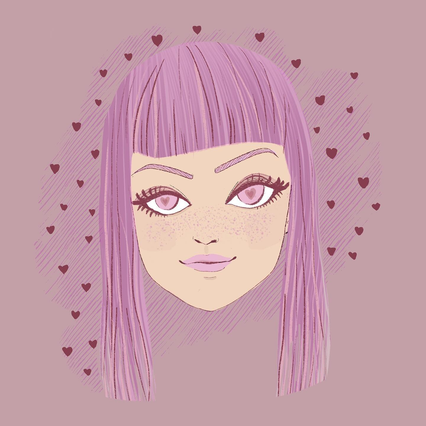 A little doodle that turned out quite well - am thinking of turning this into a proper painted series when I get time. 

#illustration #meganthomasillustration #studiomaarit #doodle #fashionillustration #art #purplehair #hearteyes #studiomaaritillust