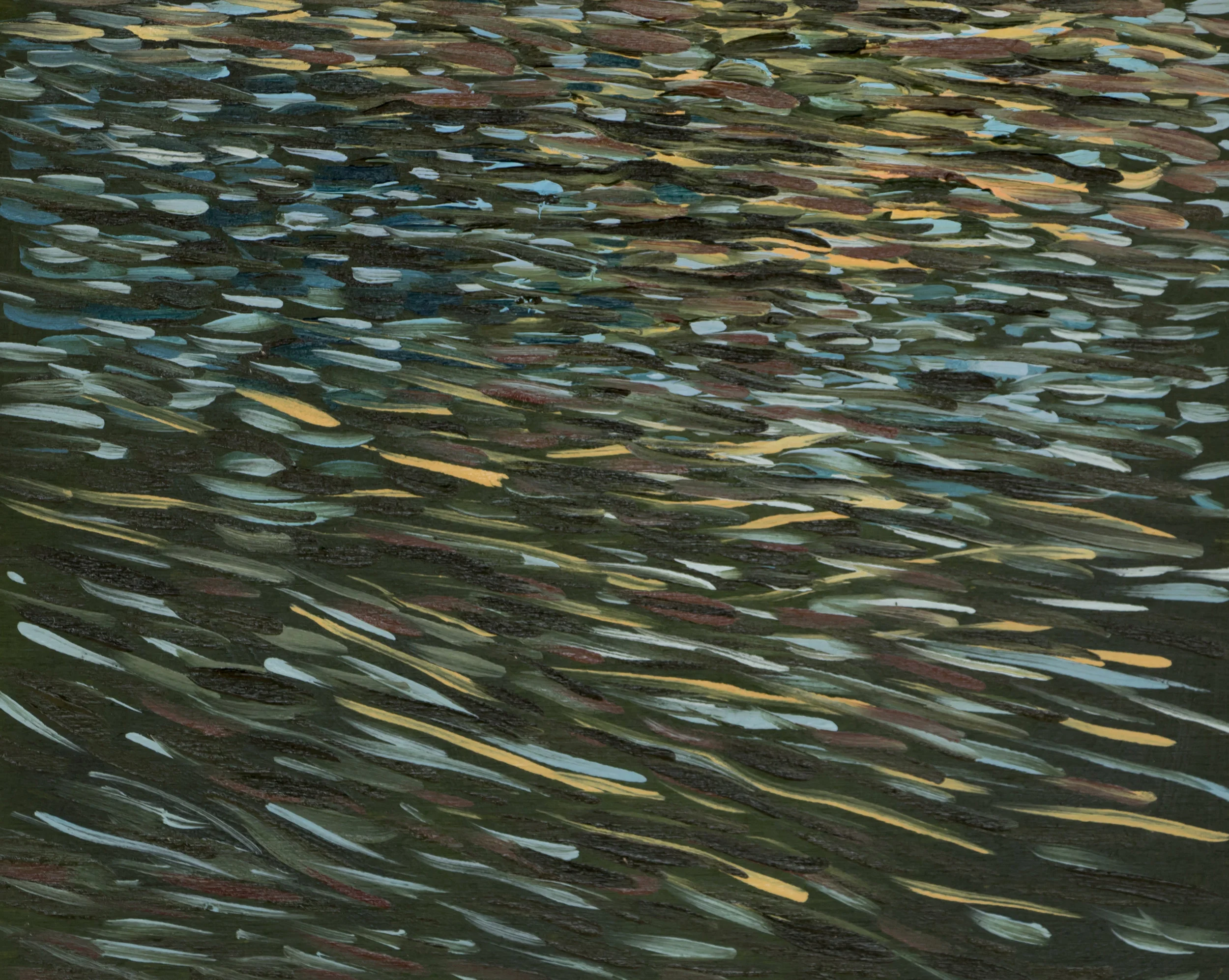 August 17, 2017, Last Light, SW Corner of Confluence, Oil on Birch Panel, 8”x10”, private collection, Calgary, Alberta, Canada