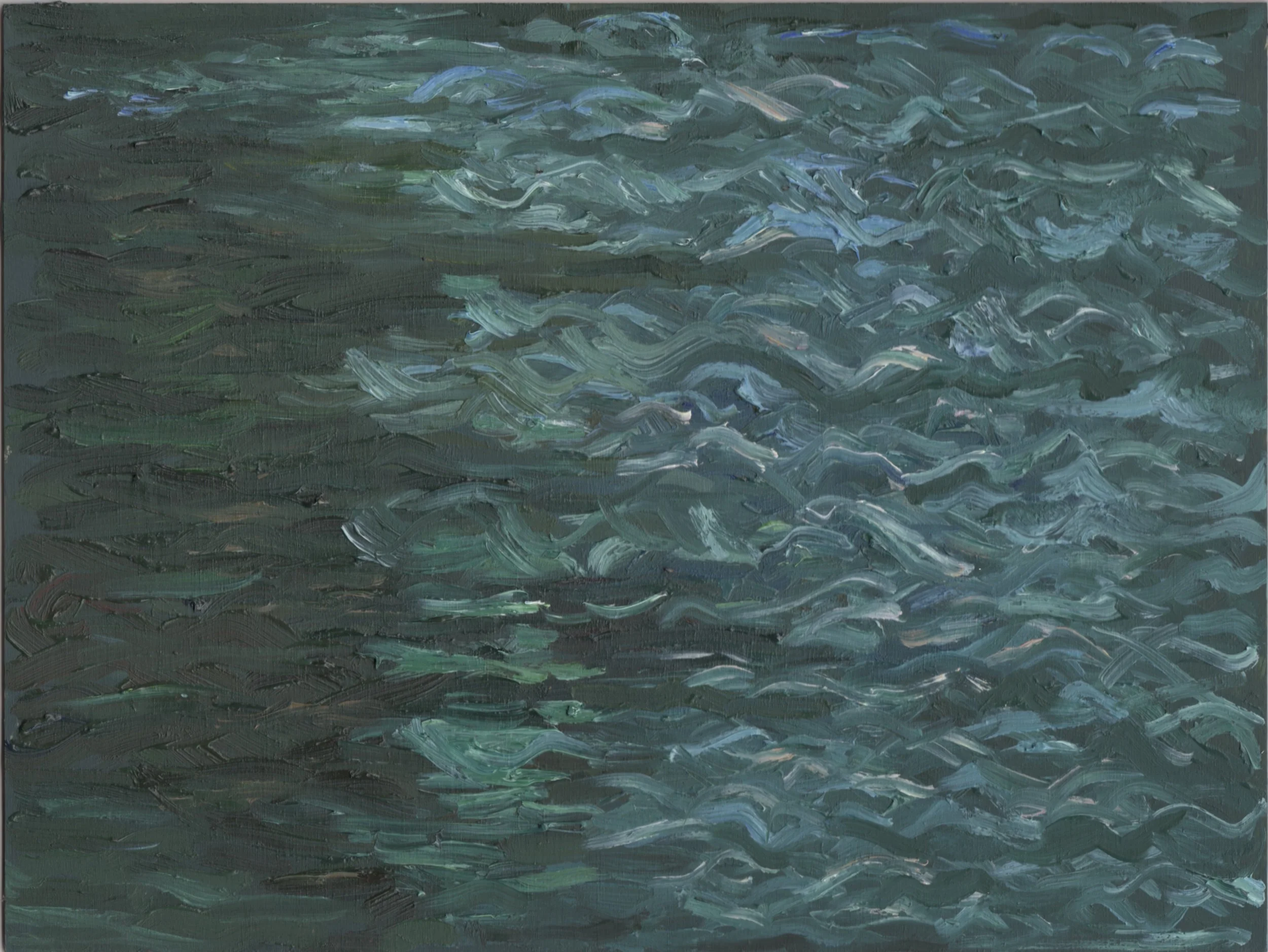 September 9 2015, last light, blocks away from New Street, oil on birch panel, 9" x 12"