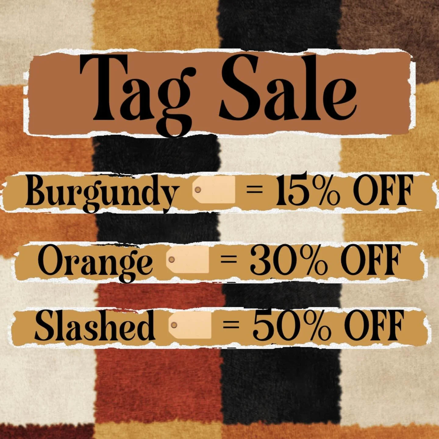 Surprise! 🎉 We&rsquo;re starting a new tag sale TODAY! We&rsquo;re excited to see everyone this weekend so we figured why not treat you to a little extra something. 😉 The store is packed, come check it out! Open everyday at 10am. 🫶