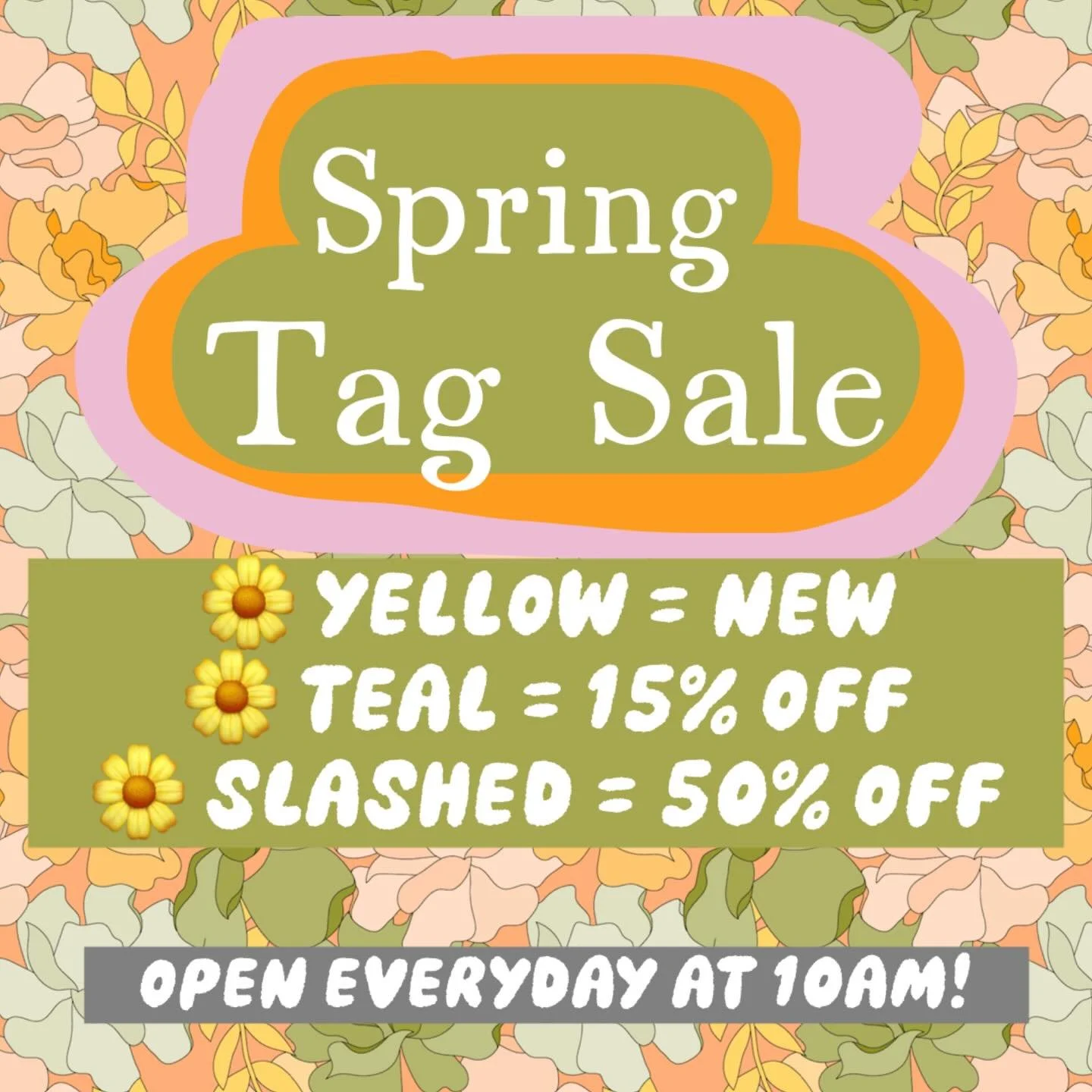 New Tag Sale Happening Now!