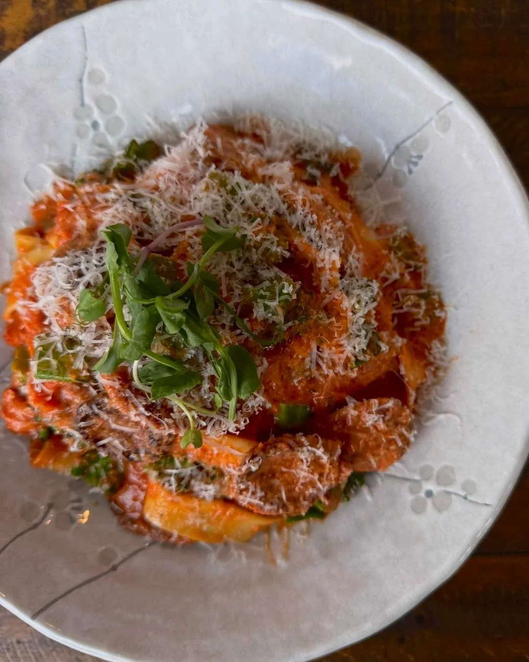 A winter menu just wouldn&rsquo;t feel right without a proper pasta dish 🍝 

Our pappardelle brings together spicy chorizo, sun-dried tomato, house passata and a touch of cream, finished with charred broccolini and Parmigiano Reggiano.

It&rsquo;s j