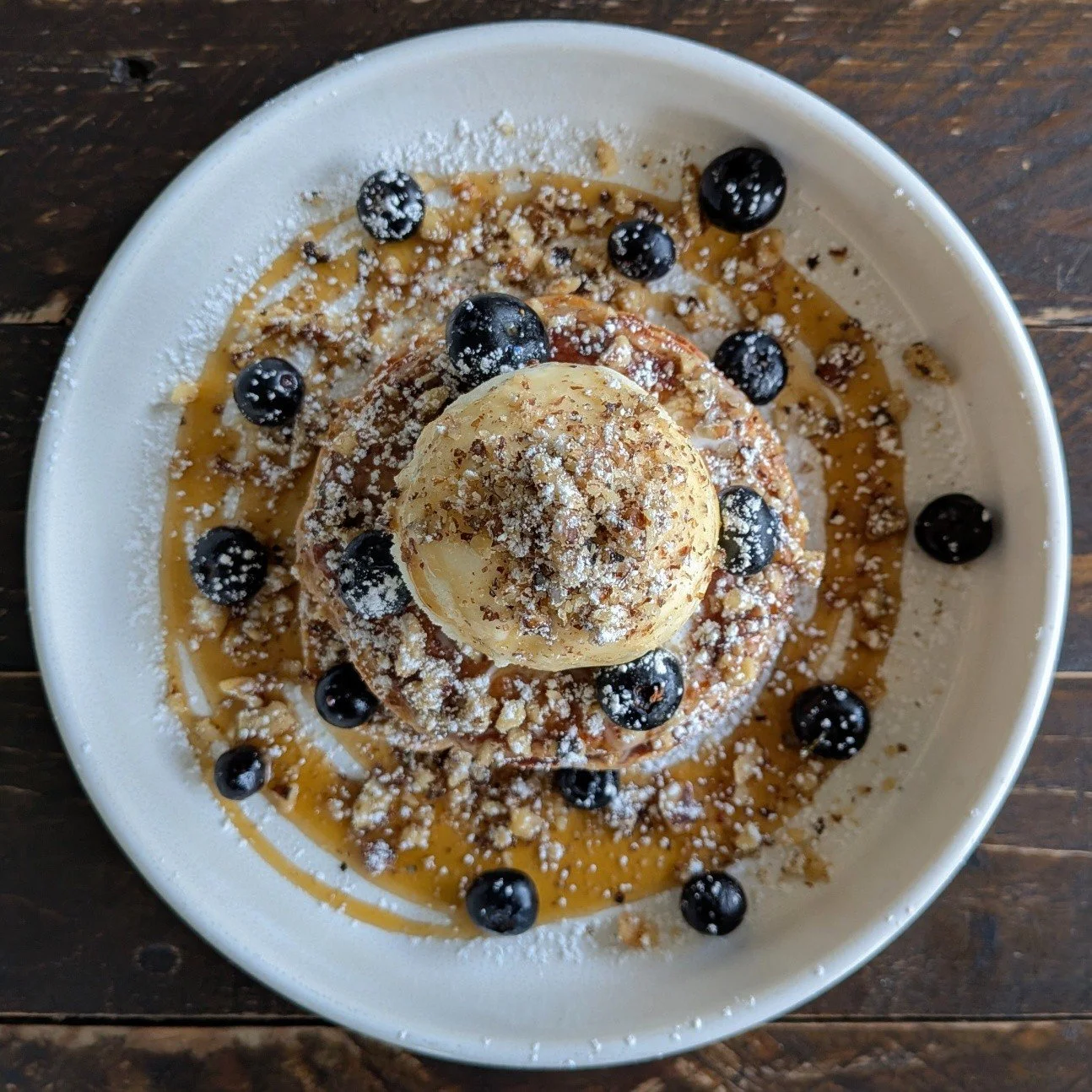 Back by popular demand&hellip; the Sticky Date Pancakes 🥞

Fluffy sticky date pancakes topped with walnut crumb, house-made toffee sauce, fresh blueberries and a scoop of ice cream.

Some say they&rsquo;re good enough to bring a tear to your eye 🥲