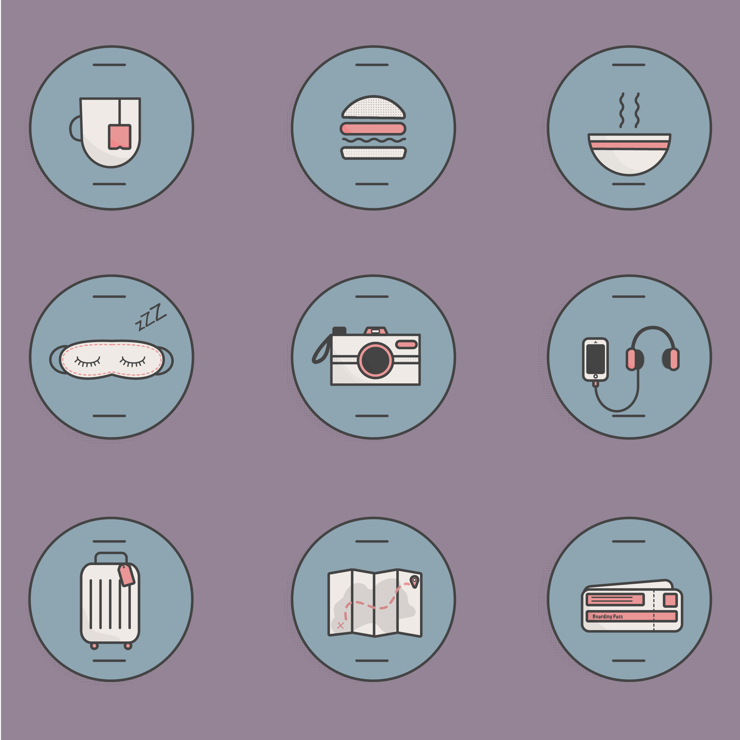 Food &amp; Travel Icon Set - Designlab project