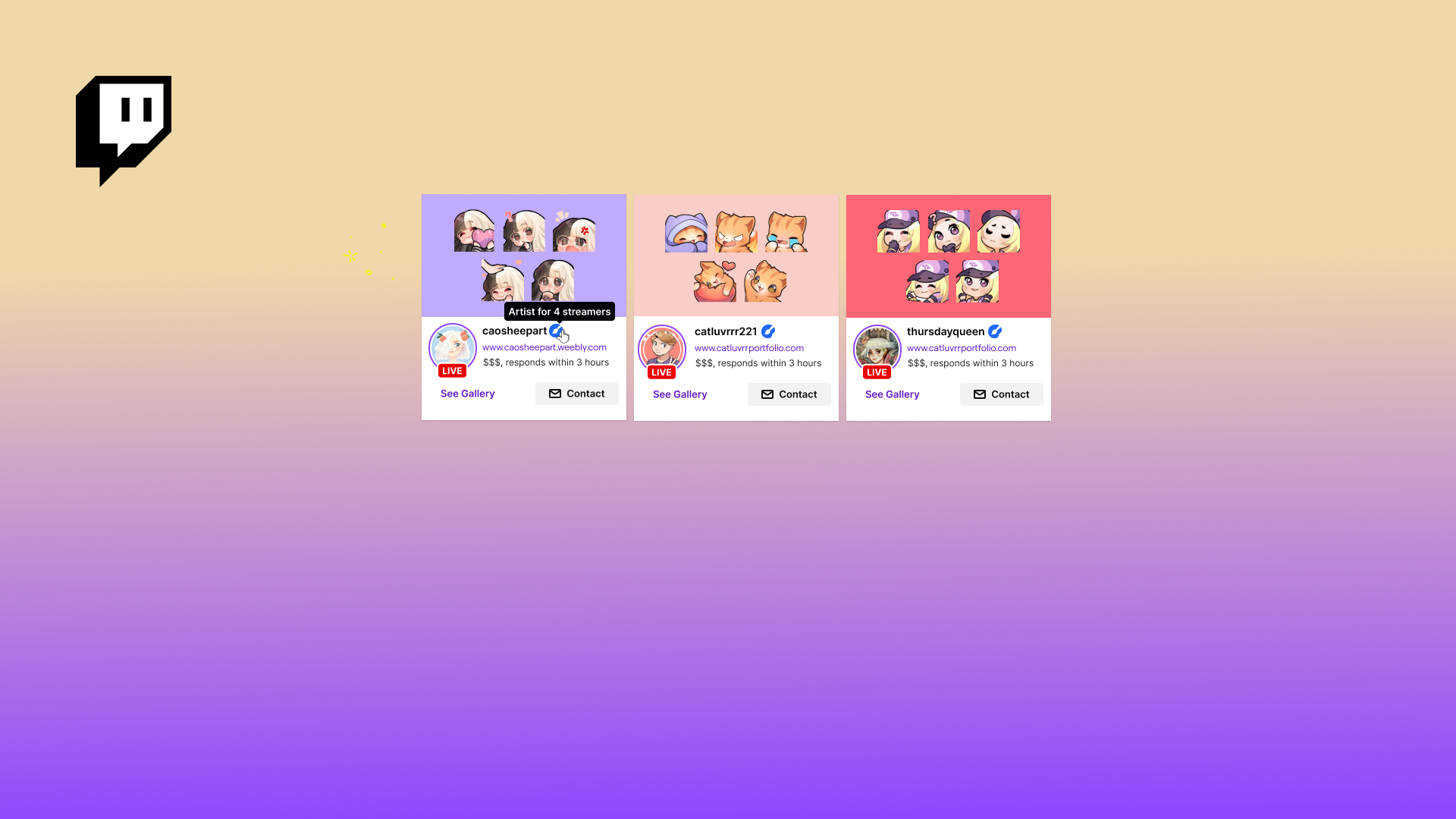 Twitch: Hire an Artist