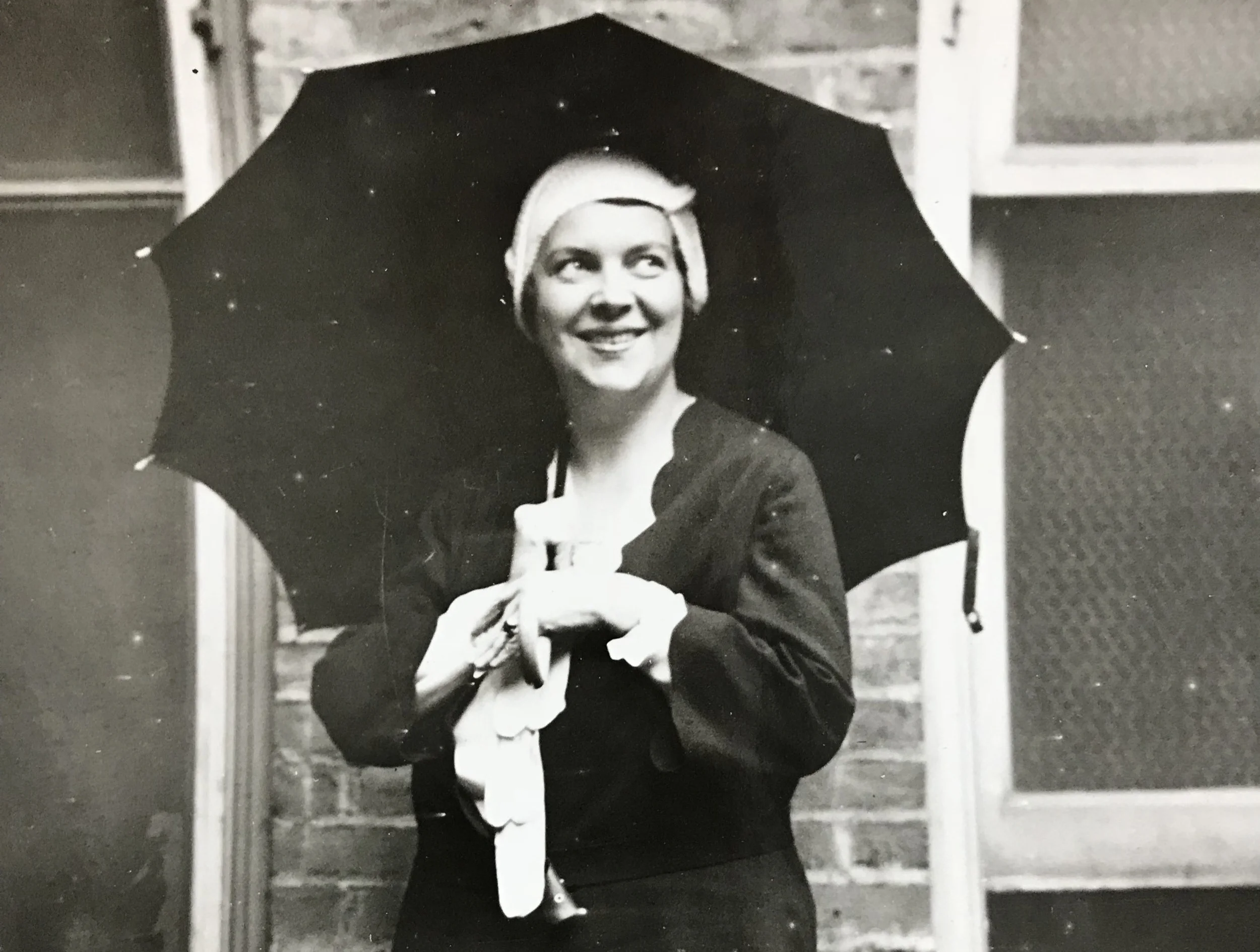 Edith Stevens on the rooftop of The Boston Post. Circa 1930s