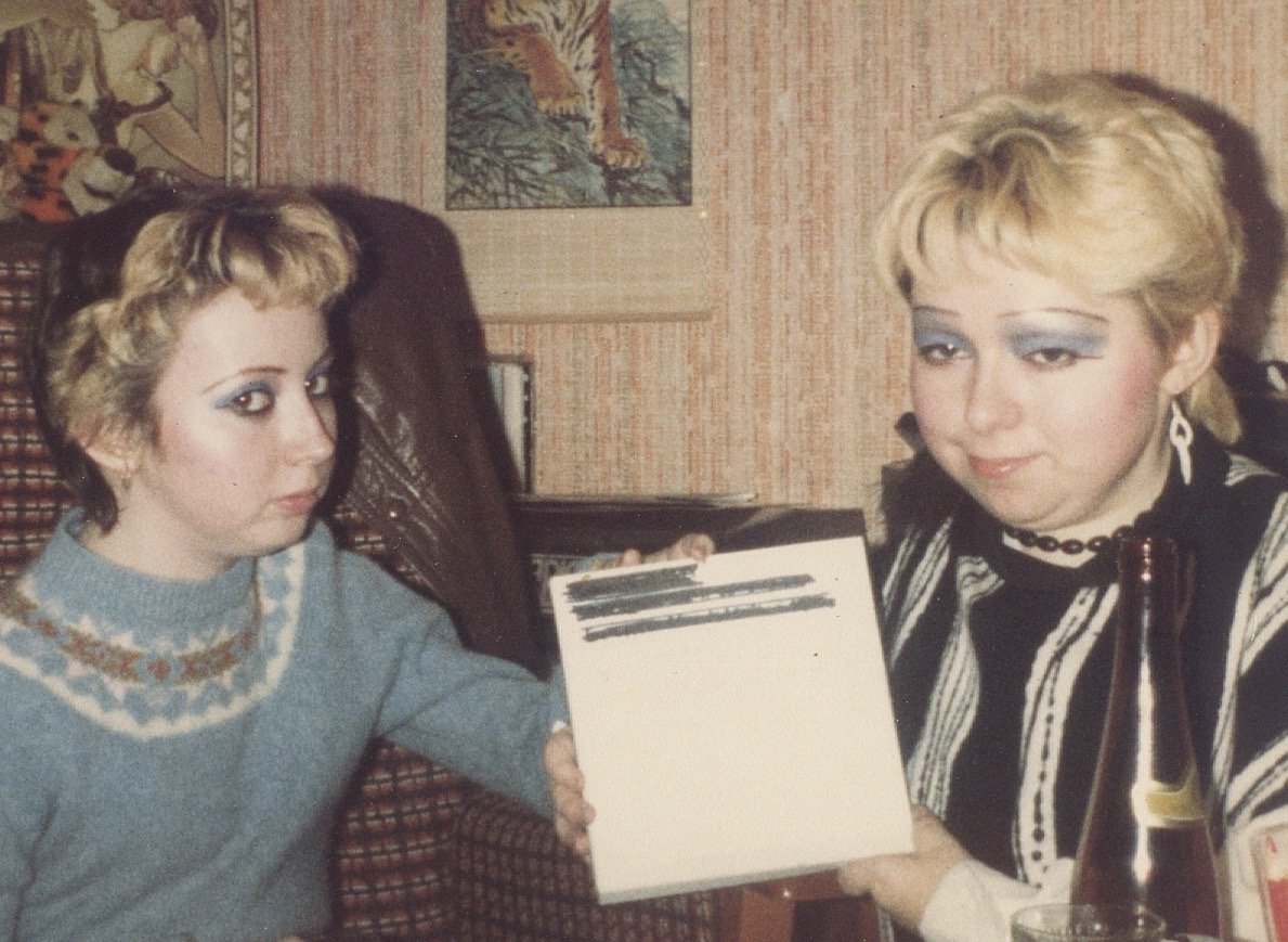 18 Me and Kay with first demo tape.JPG