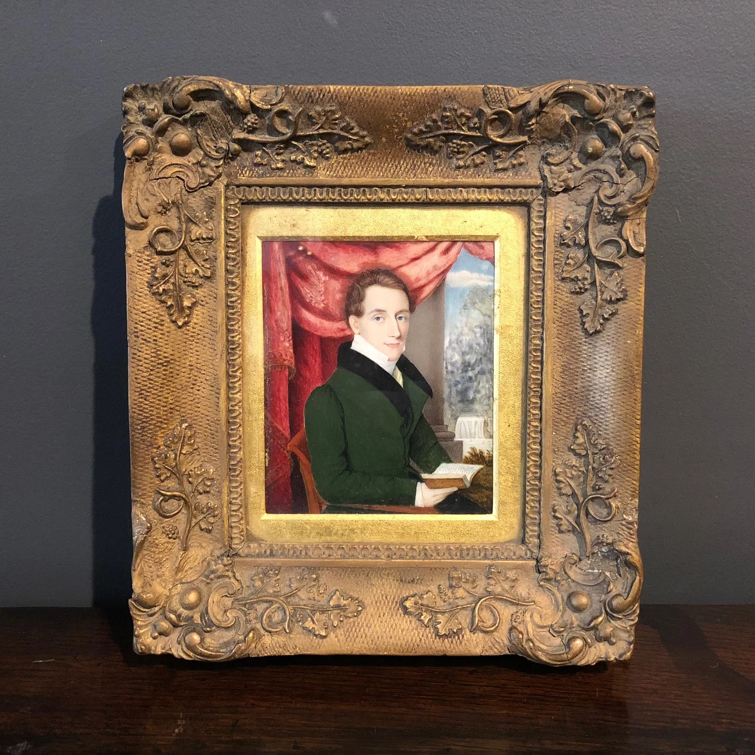 Early 19th Century Miniature Portrait Painting on Ivory -SOLD