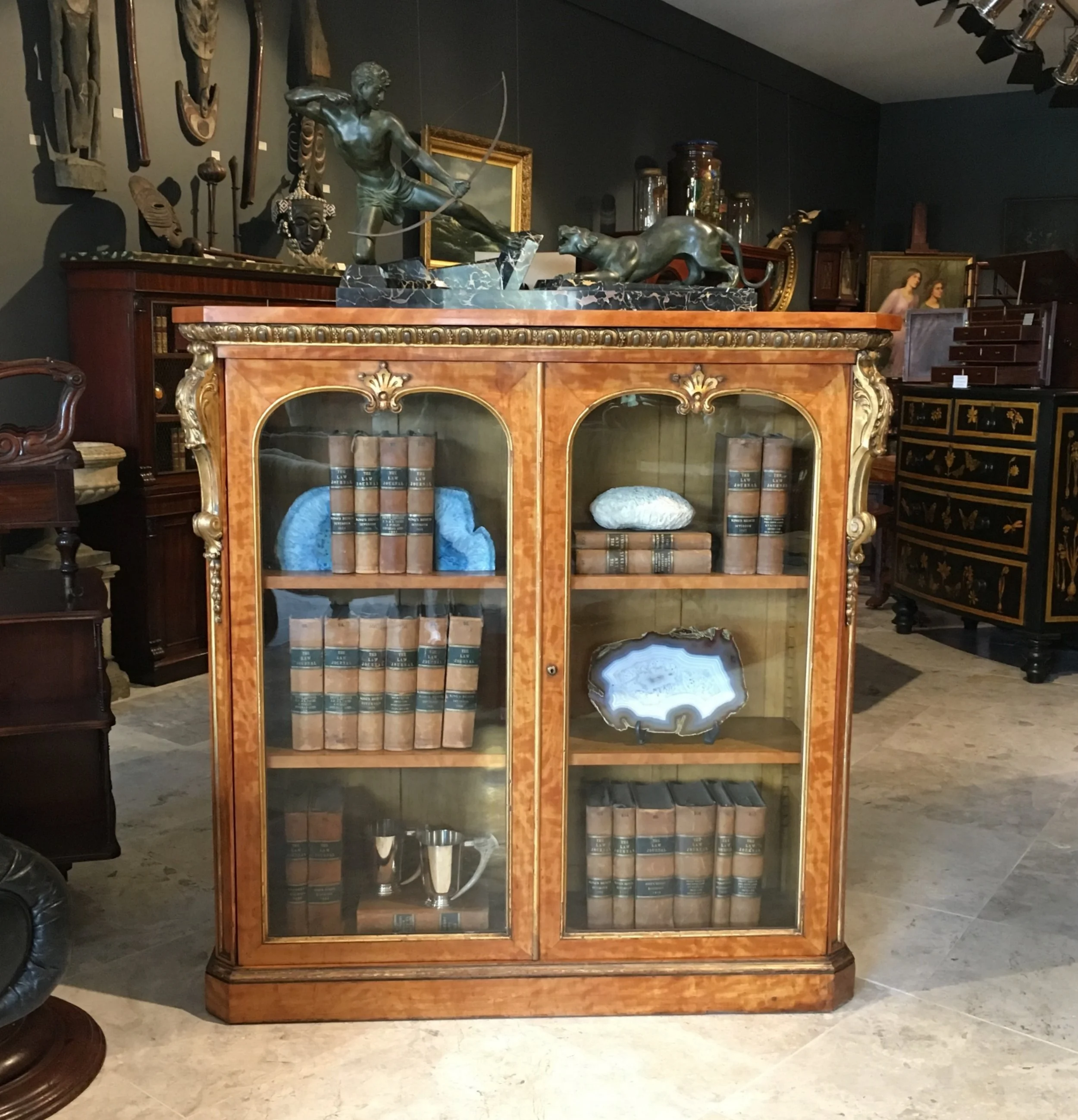 Mid 19th Century English Satinwood Cabinet