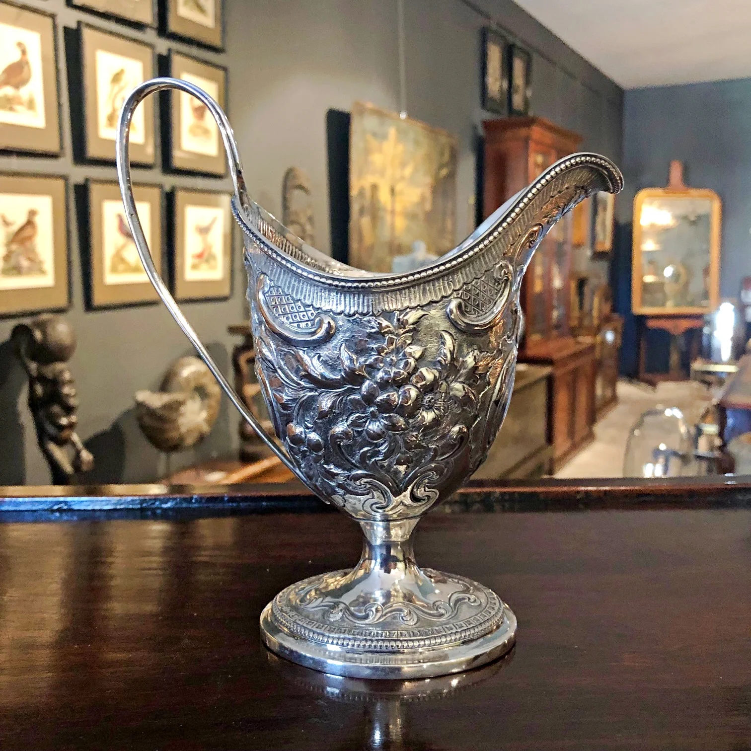 antique scottish sterling silver jug by william davie of edinburgh