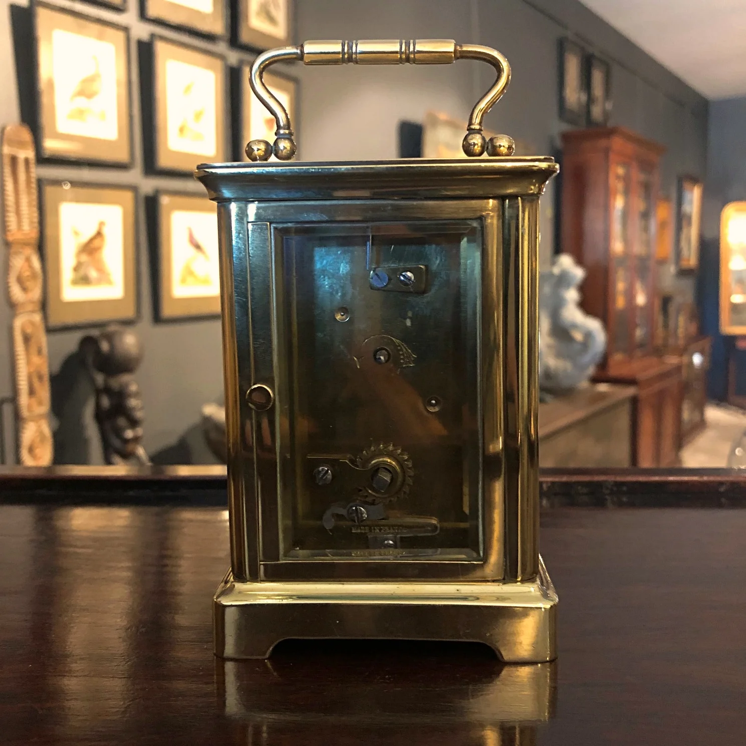 french champleve enamel carriage clock