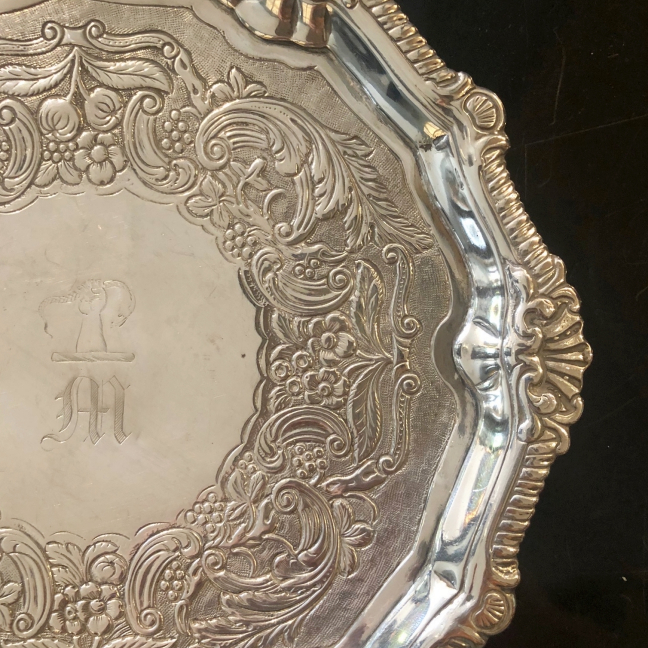 18th Century Irish Sterling Silver Tray
