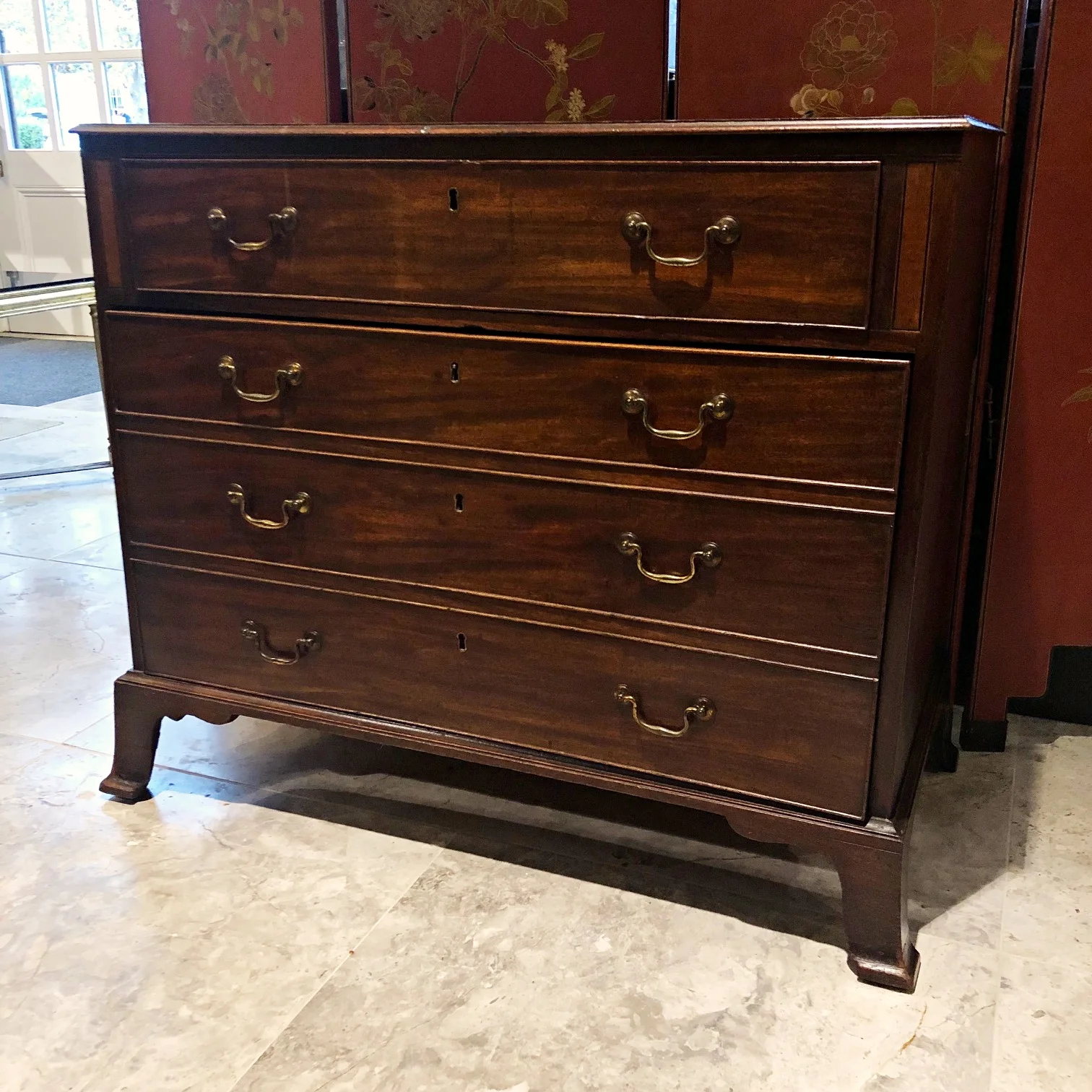 Unusual English Georgian Mahogany Chest