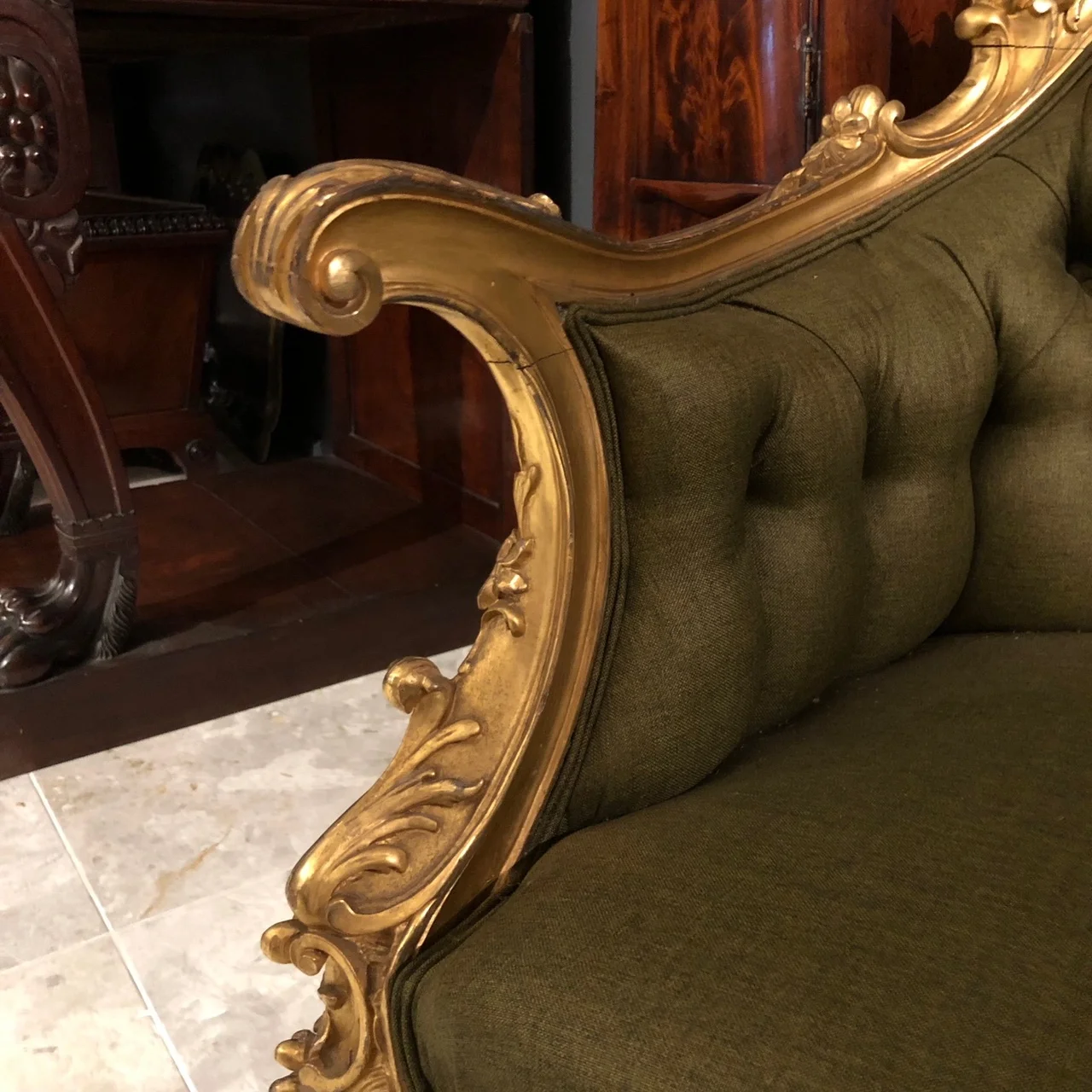 19th century italian gilt settee