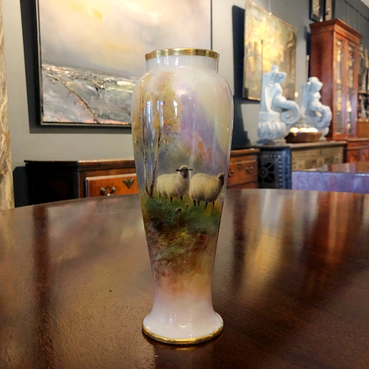 Royal Worcester Vase by Harry Davis antique