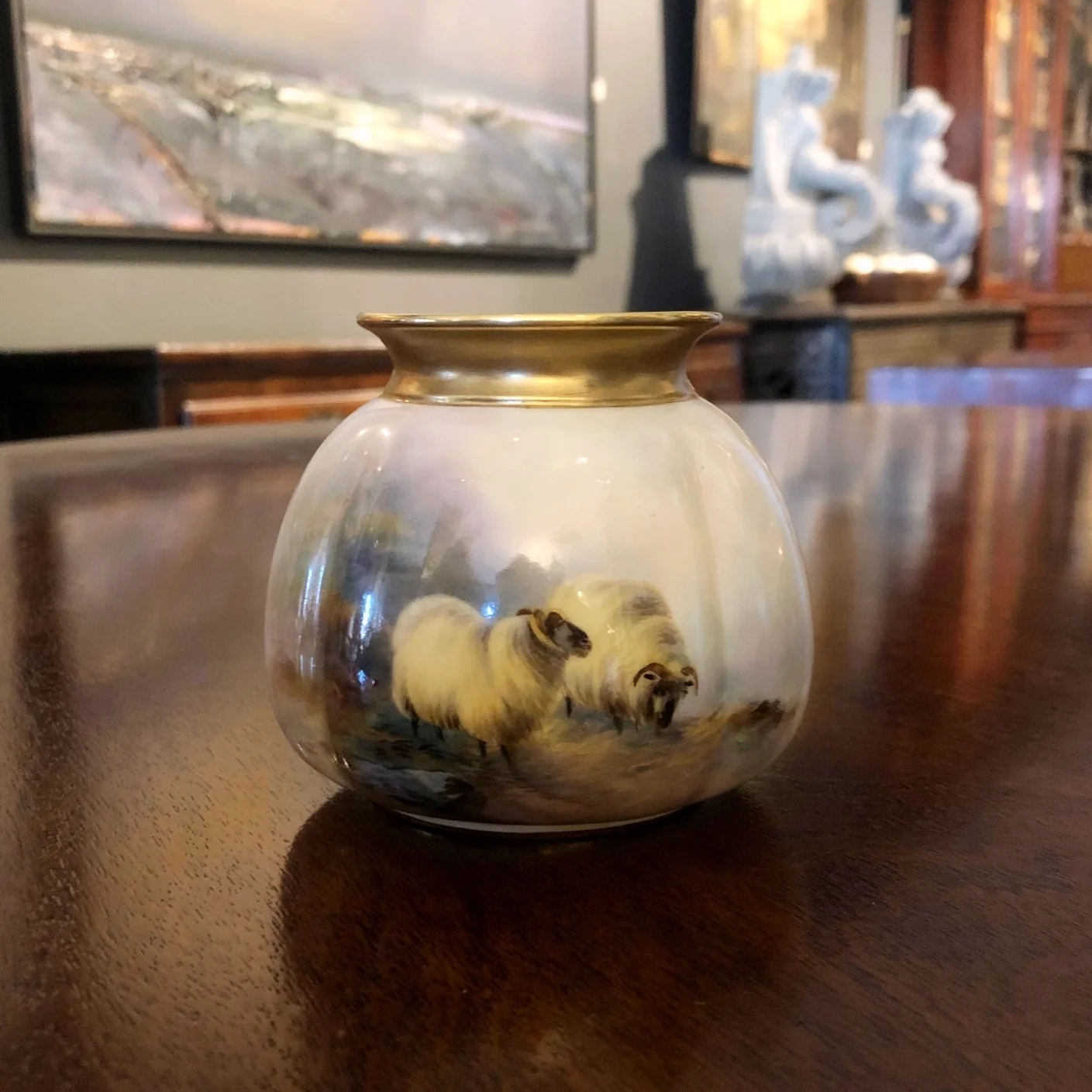 Royal Worcester Vase Attributed to Harry Davis antique