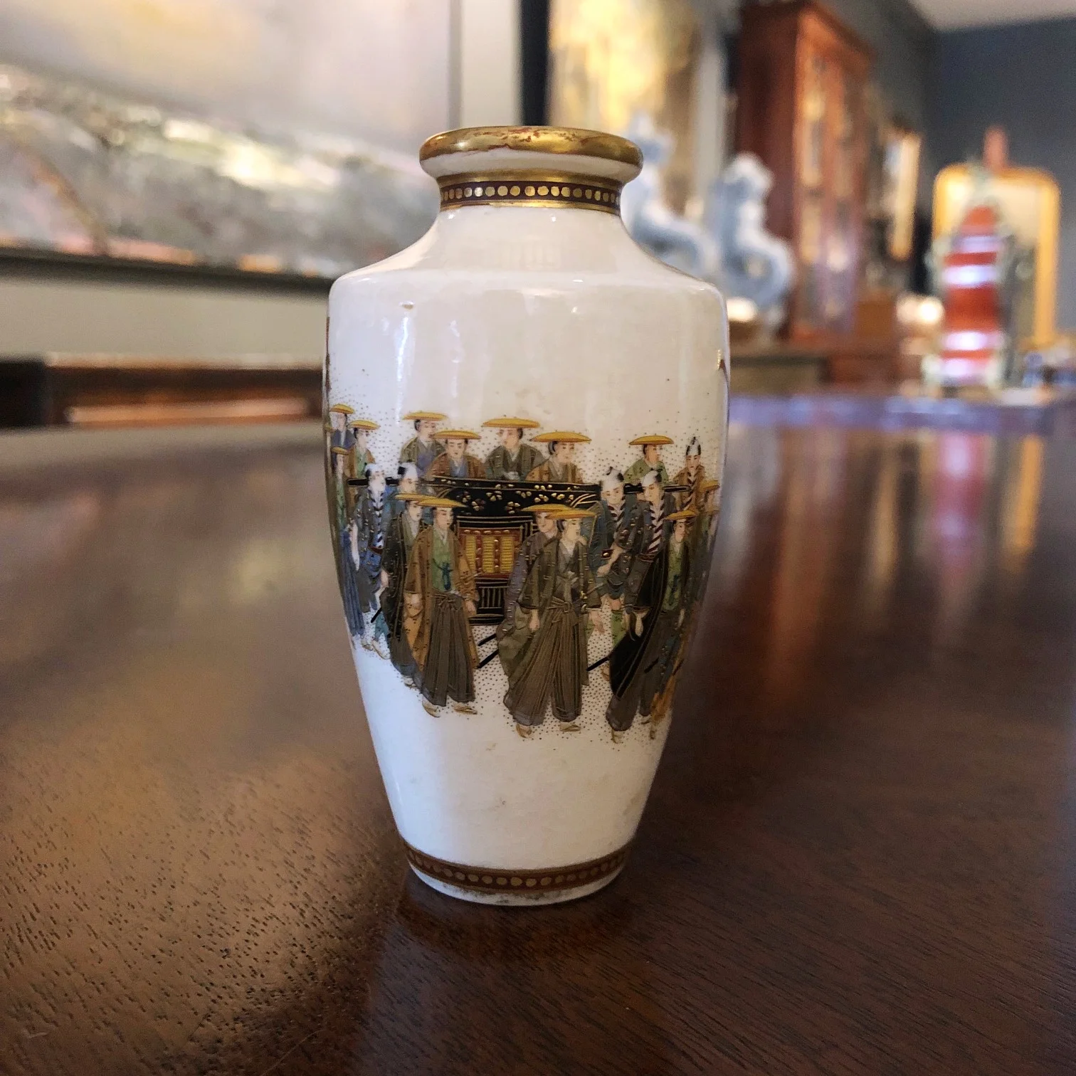 Japanese Meiji Period Miniature Satsuma Vase antique
