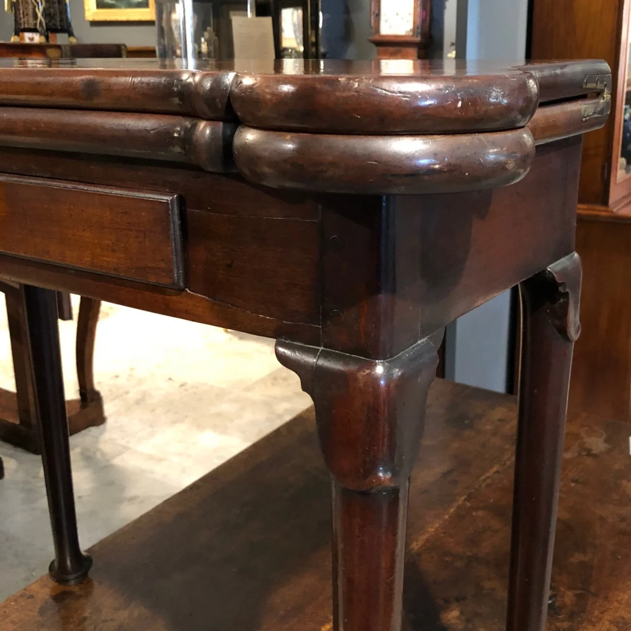 Small 18th Century Cuban Mahogany Card Table antique