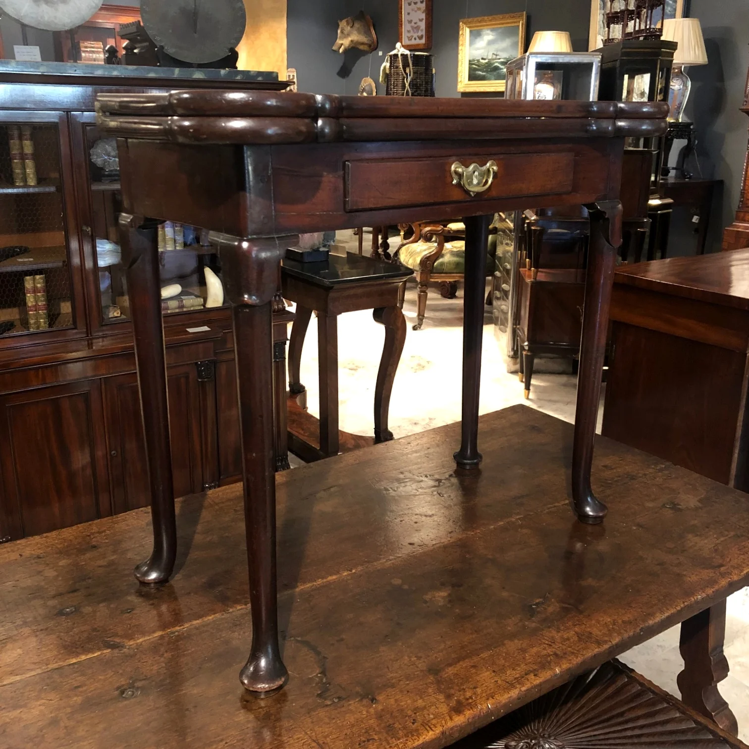 Small 18th Century Cuban Mahogany Card Table antique