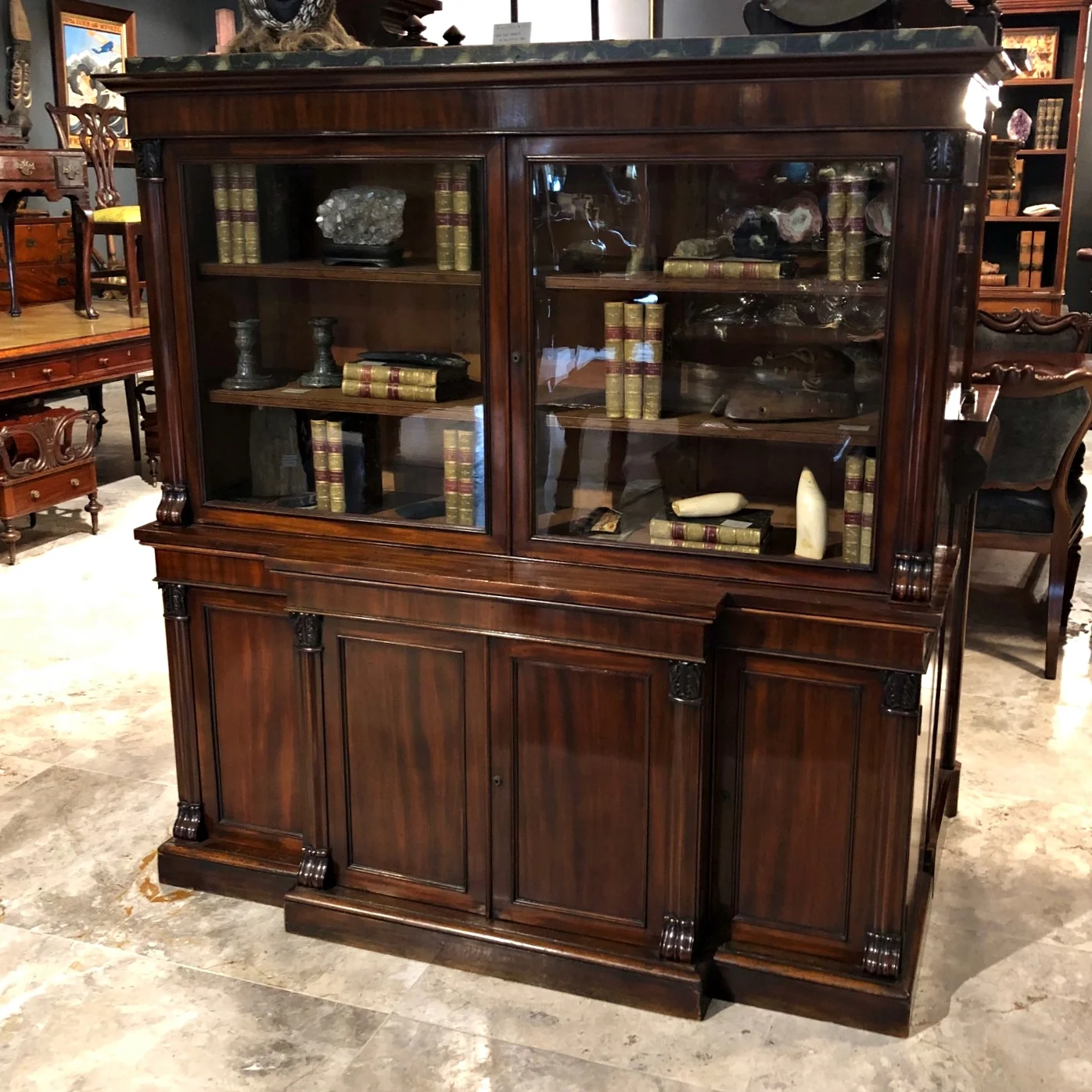 William IVth English Mahogany Dwarf Bookcase - SOLD