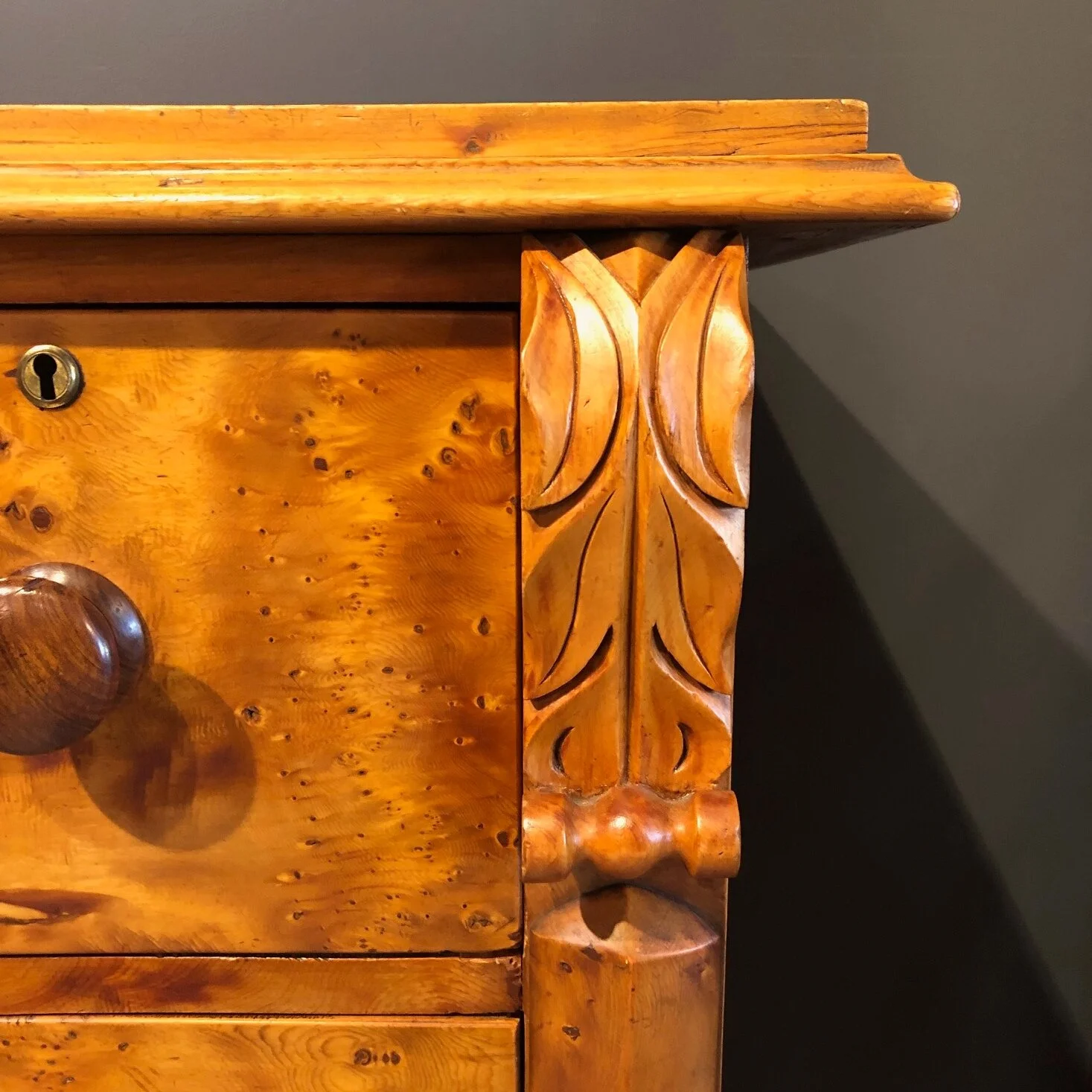 Mid 19th Century Tasmanian Birds Eye Huon Pine Chest of Drawers antique furniture colonial australia