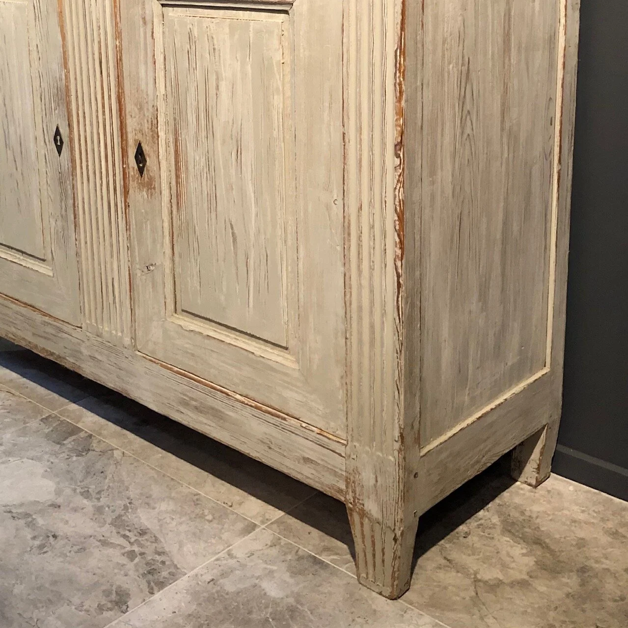 Early 19th century Swedish painted side cupboard, circa 1820 antique