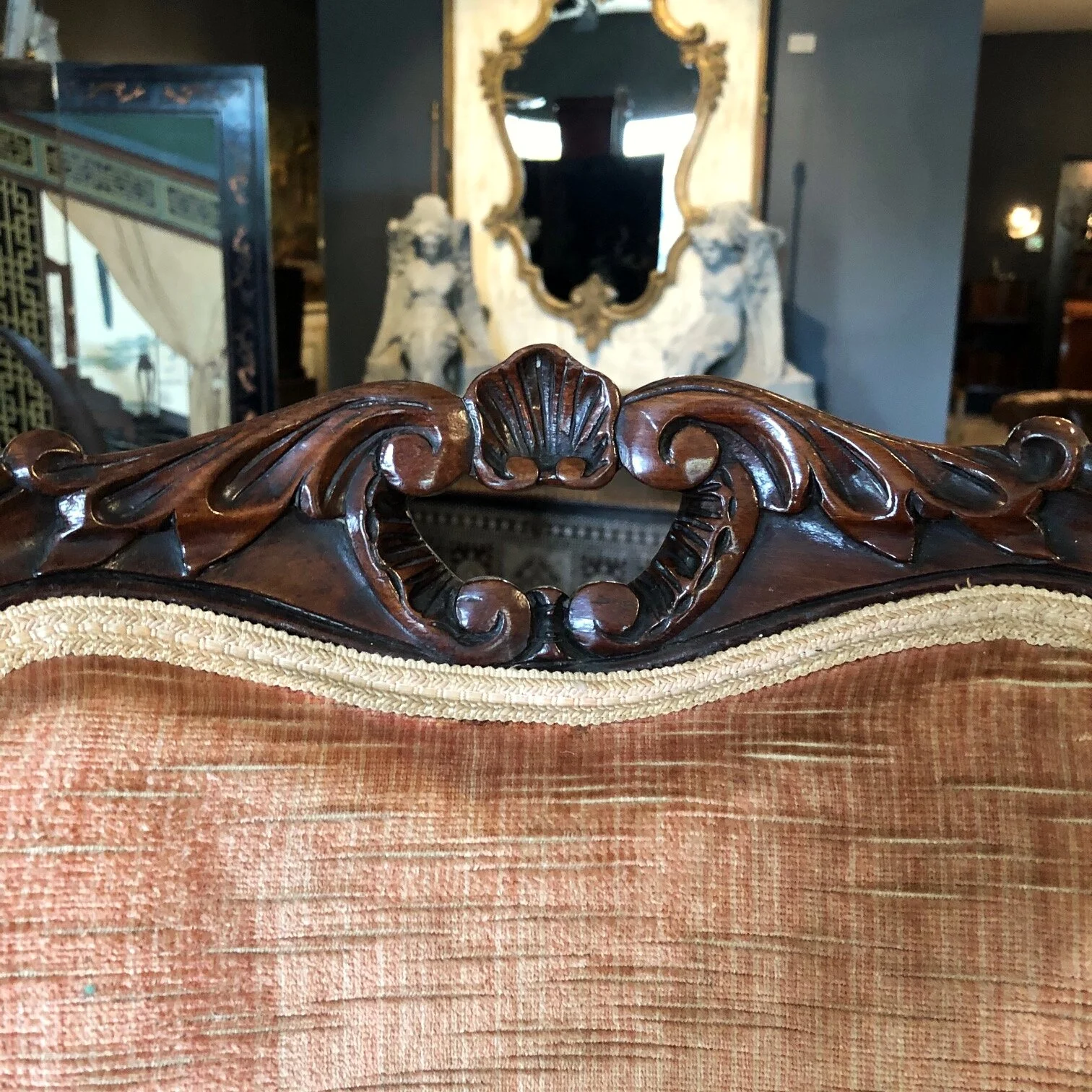 Fine quality mid 19th century English mahogany child’s chair on original brass castors, circa 1860 antique