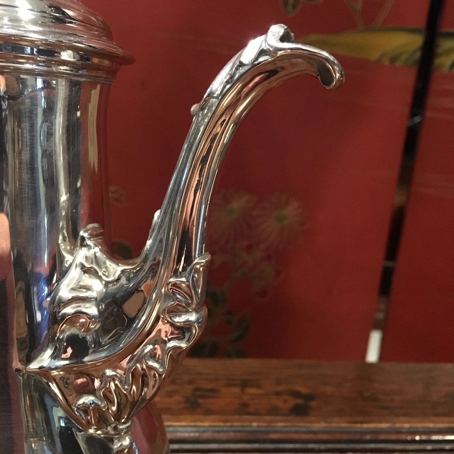 Mid 18th century sterling silver coffee pot, London 1759. Possibly made by William Bagnall antique