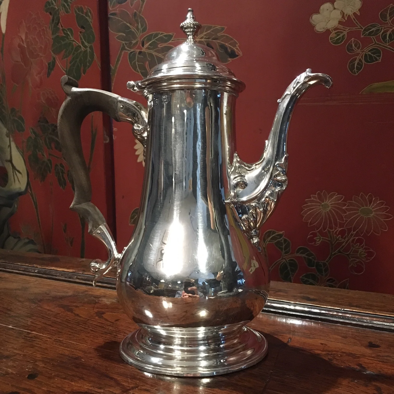 Mid 18th Century English Sterling Silver Coffee Pot