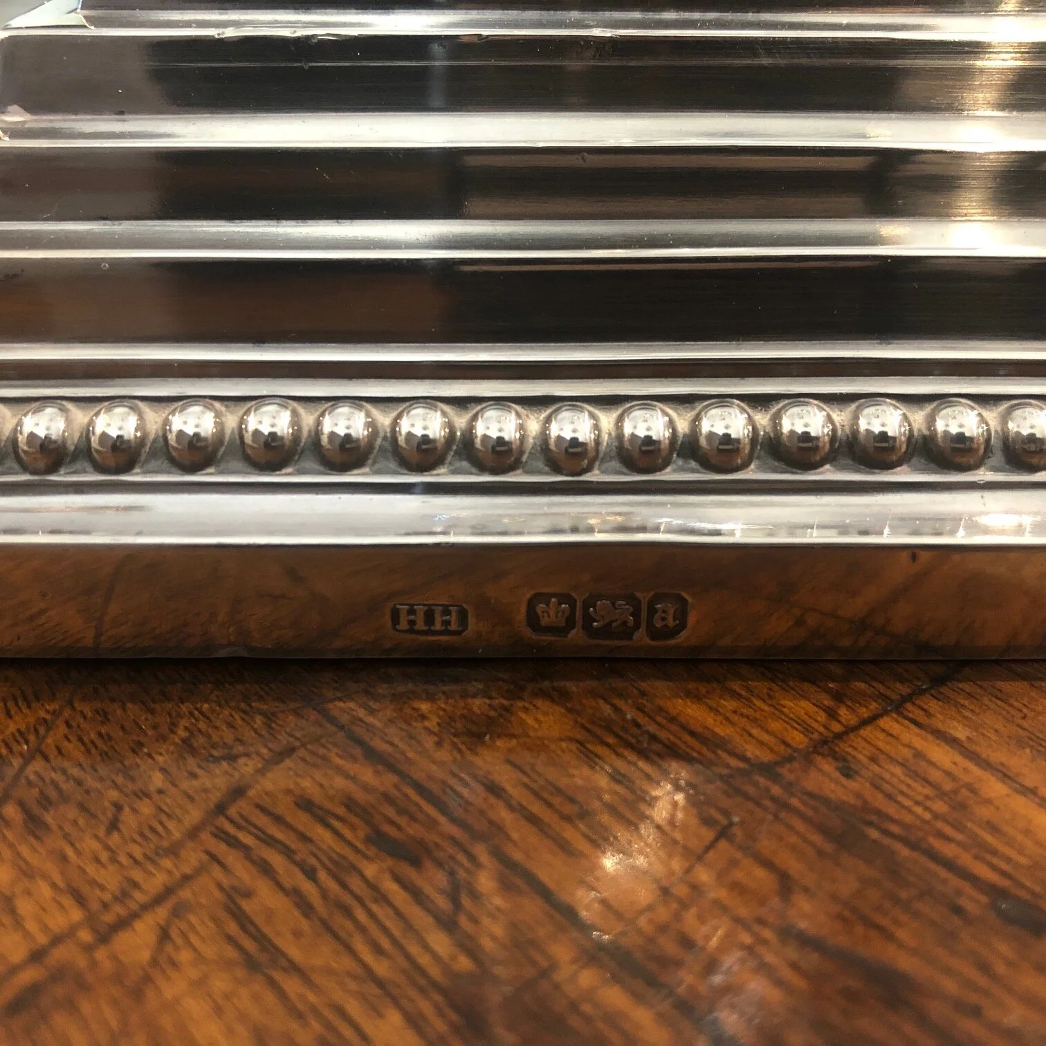 Pair of English sterling silver candlesticks, made in Sheffield 1893