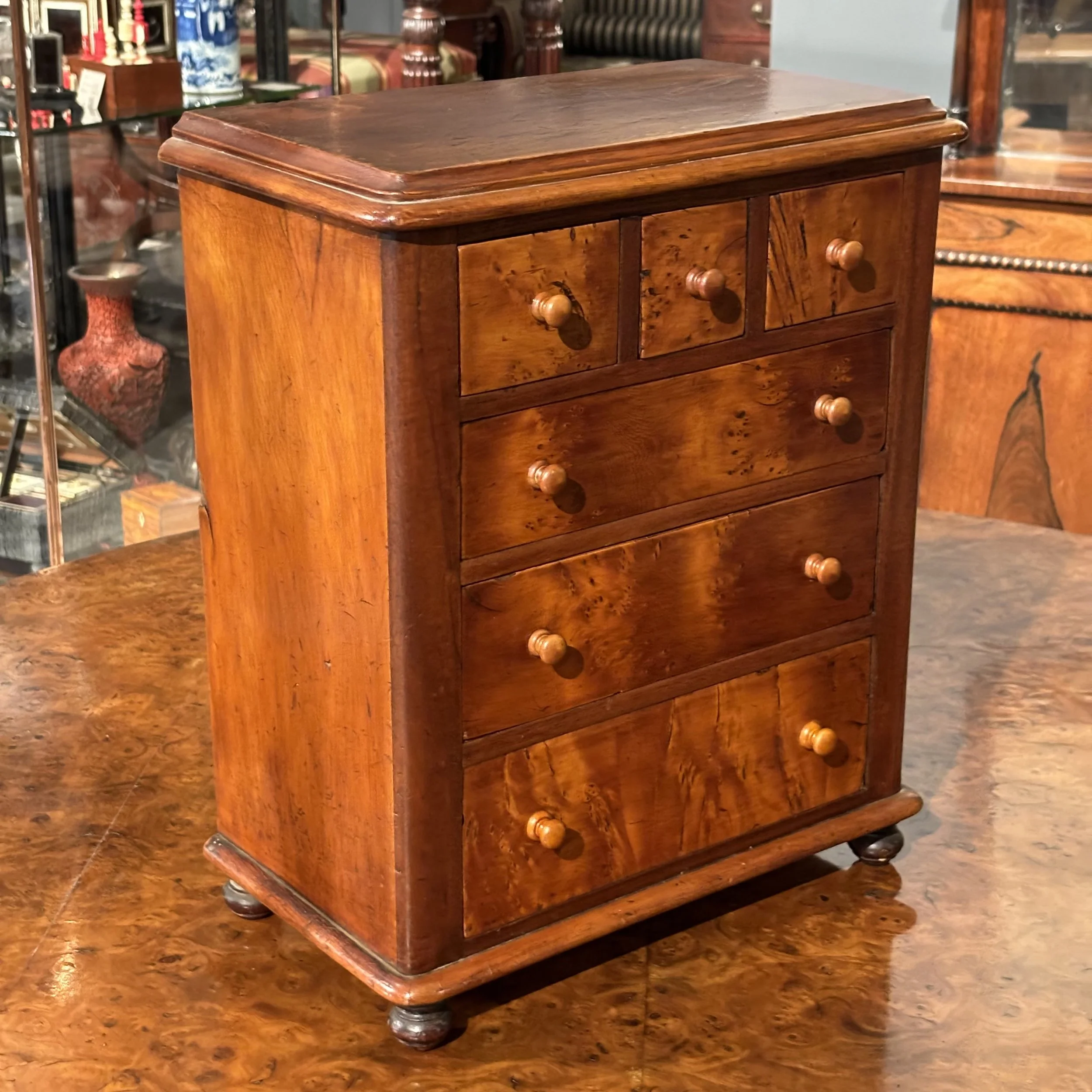 Antique-Australian-birds-eye-Huon-Pine-miniature-Tasmanian-apprentice-chest-1.jpeg