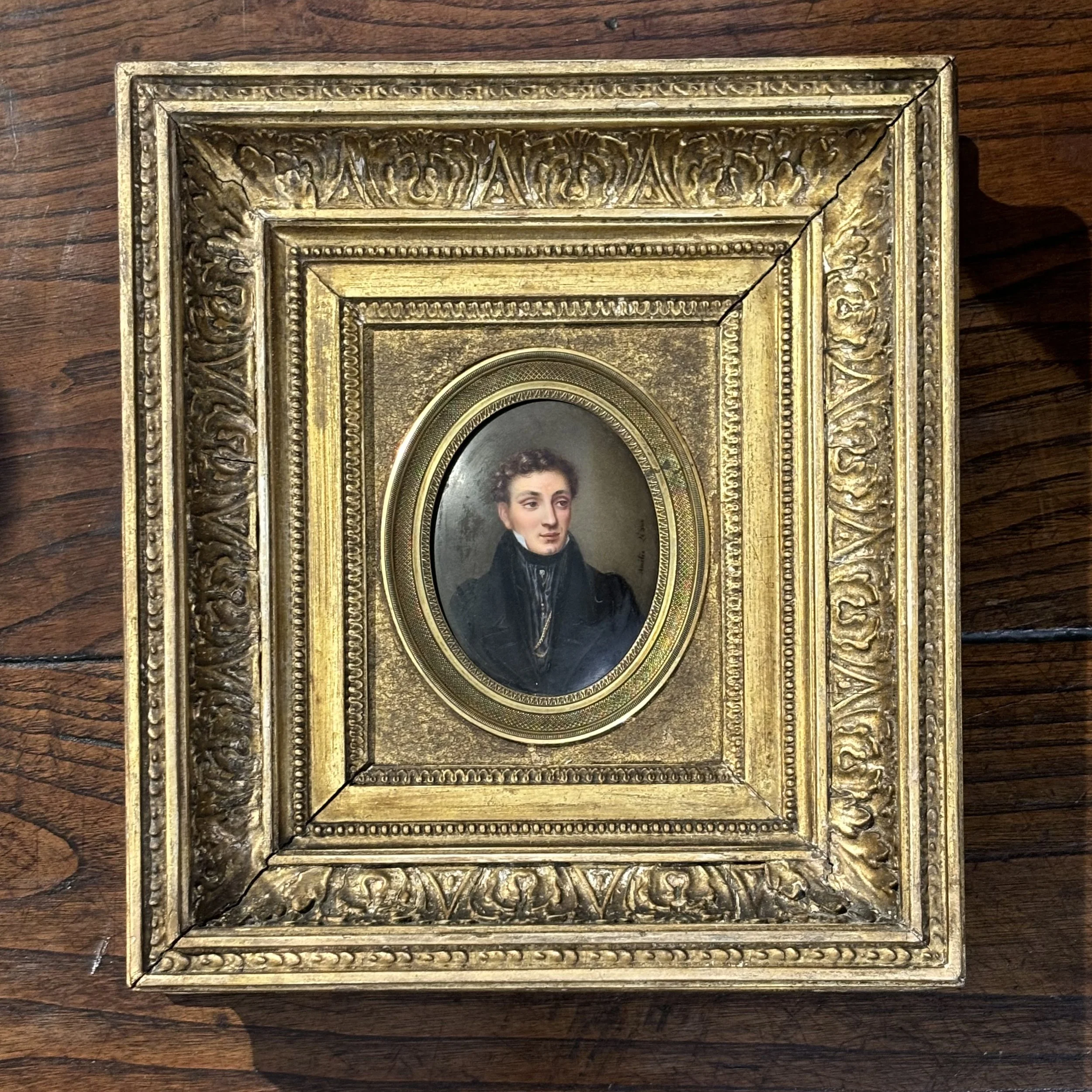 Antique-French-potrait-miniature-painting-porcelain-panel-19th-century-1.jpeg
