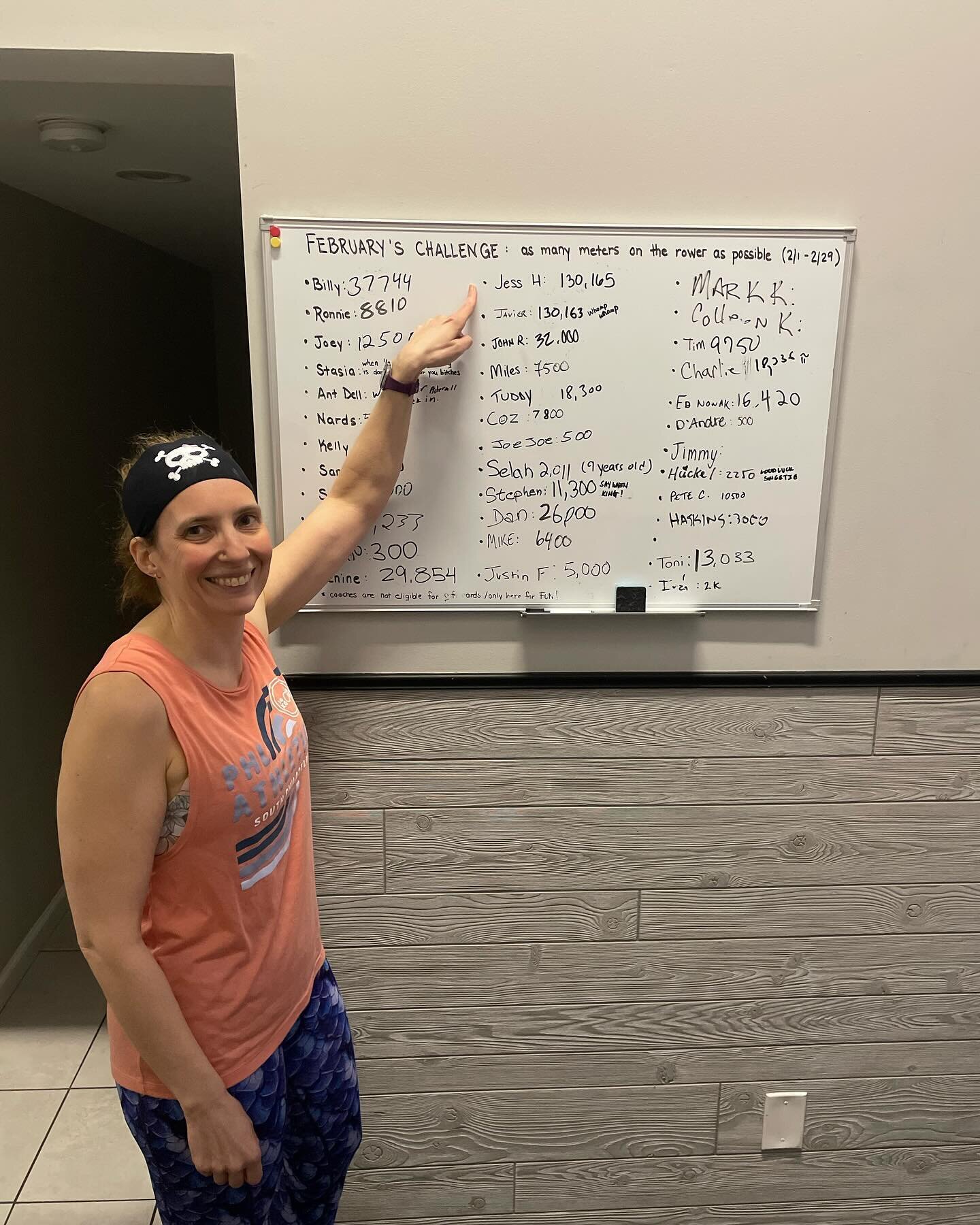 Y&rsquo;all SHOWED OUT for February&rsquo;s challenge! We just want to give a huge congratulations to Jessica Hirschhorn for winning February&rsquo;s row challenge 👏🏼 she rowed over 43k meters on the last day to take the W. Yes, 43k meters, over a 
