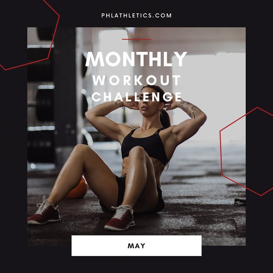 Beach season is right around the corner &amp; though your summer bod is made in the winter, who doesn&rsquo;t love a good core burner?! That&rsquo;s right, May&rsquo;s monthly challenge will be a tally of the times you complete 100 sit-ups either bef
