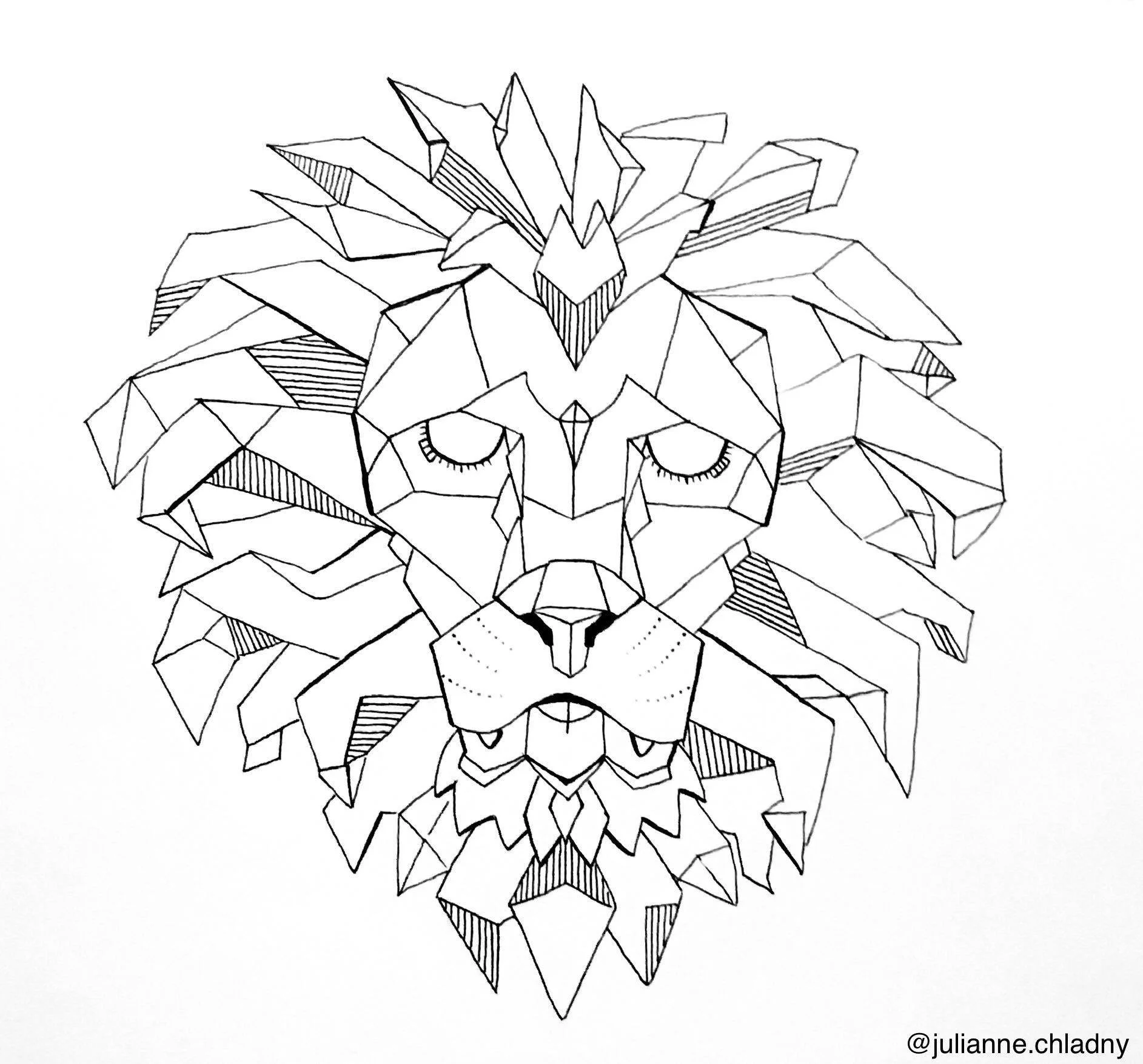 geometric-lion by-julianne-chladny.jpeg