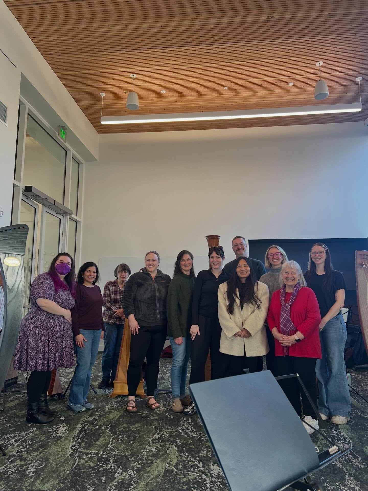 Successful first meeting of the Milwaukie Harp Circle! Huge thank you to all my students who attended and bravely performed solos. We even got a chance to play an ensemble piece and learn about improv and lead sheets! 
Thank you so much Oak Lodge Lib