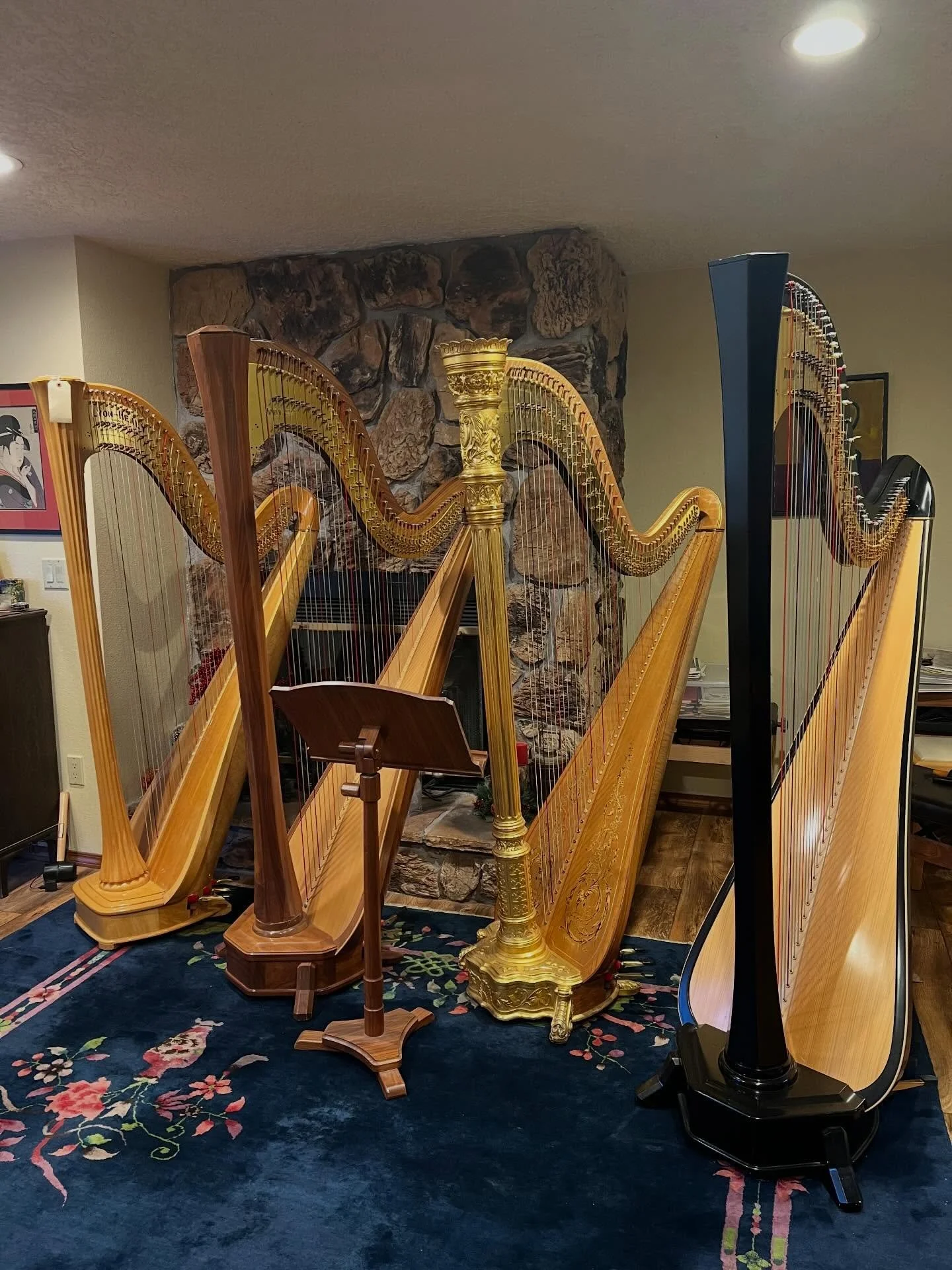 So lovely to head up to Vancouver, WA to visit Classic Harps Northwest! Not only was it great to see so many beautiful harps, but she has a plethora of wooden benches. I was even tempted to take one home even though I REALLY don&rsquo;t need more.