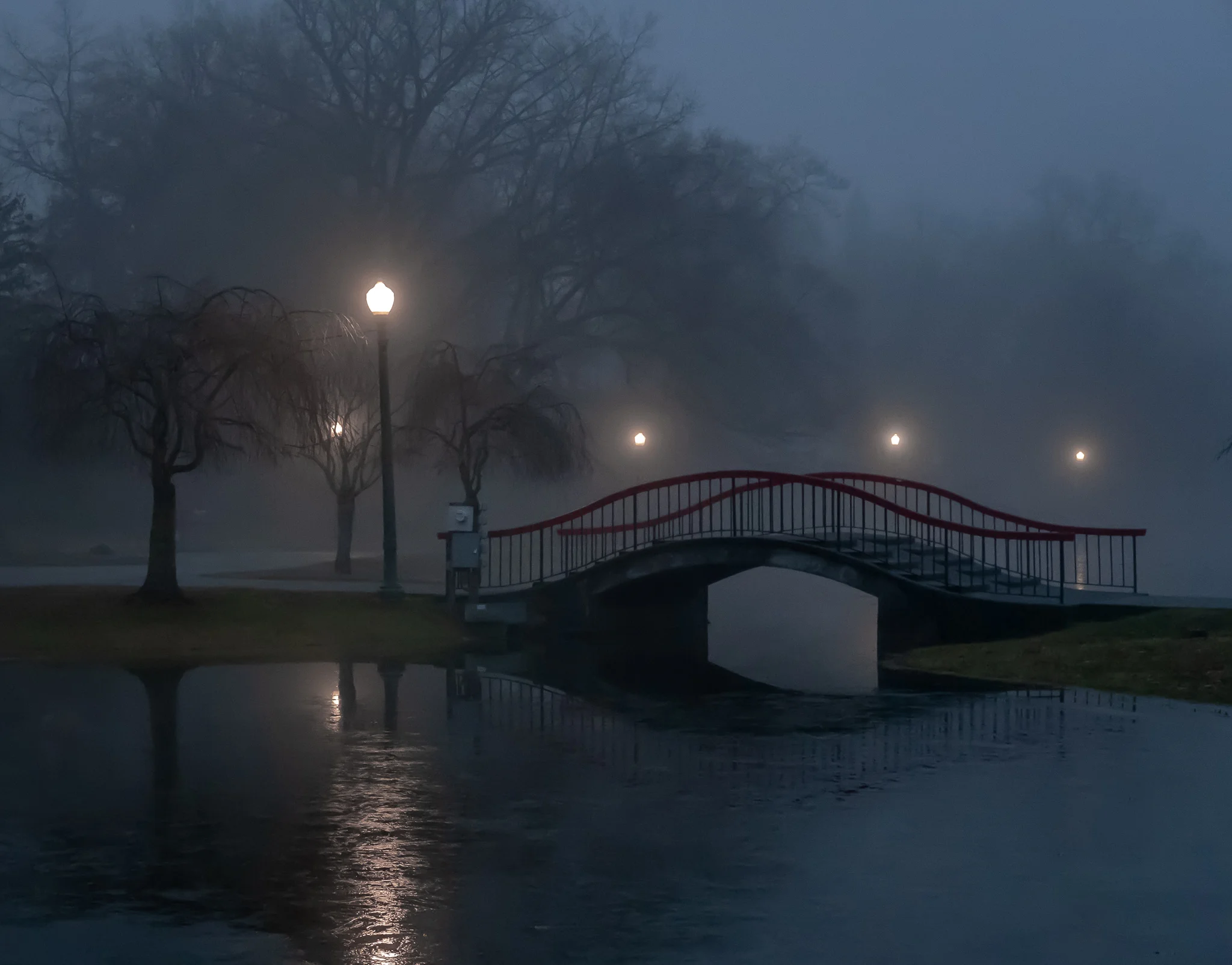 Italian Lake bridge in fog.JPG