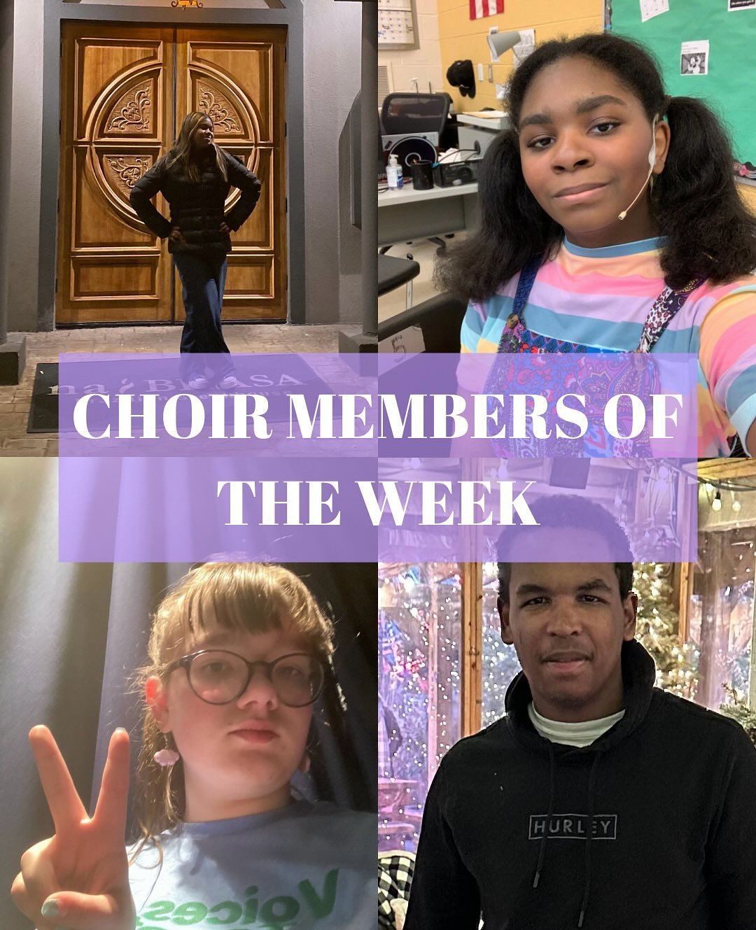 Choir Members of The Week! We are so excited to start this fun and special recognition for our hard-working singers.

💙 Select Choir : Adora Abdul (she/her) is in 12th grade. She is an alto and her favorite choir song that she has done is For Good! 