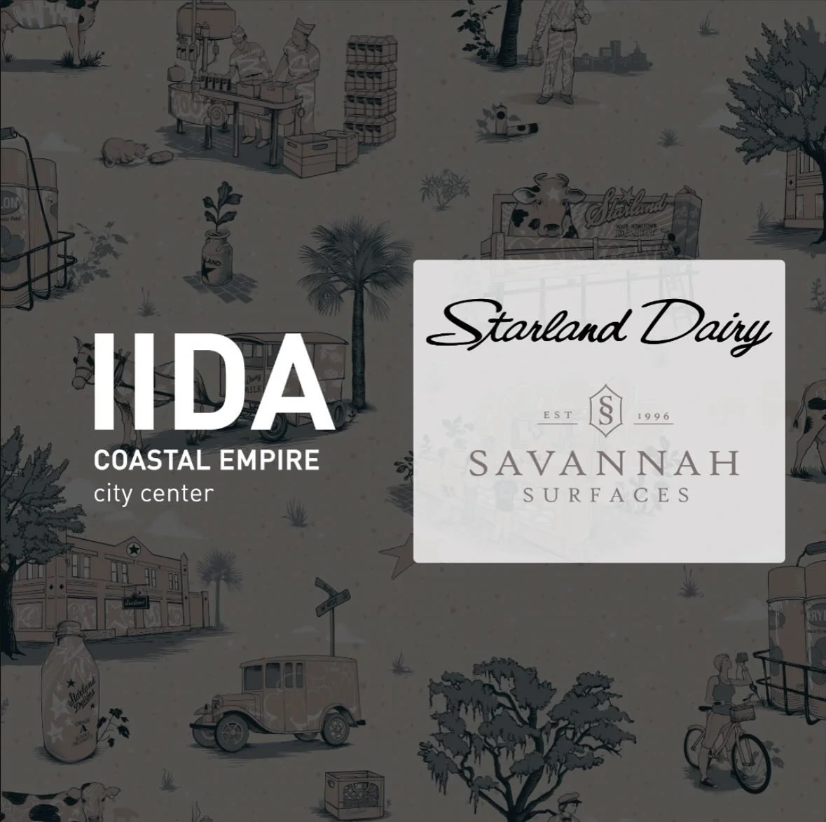 IIDA Member Behind the Scenes Tour: Starland Dairy Hotel with Savannah Surfaces
WHEN: October 30th: 5:30-6:30pm
WHERE: Starland Dairy, 2425 Bull Street, Savannah, GA
ATTIRE &amp; SAFETY: Regular attire with no hard hats required.
NOTE: Light refreshm
