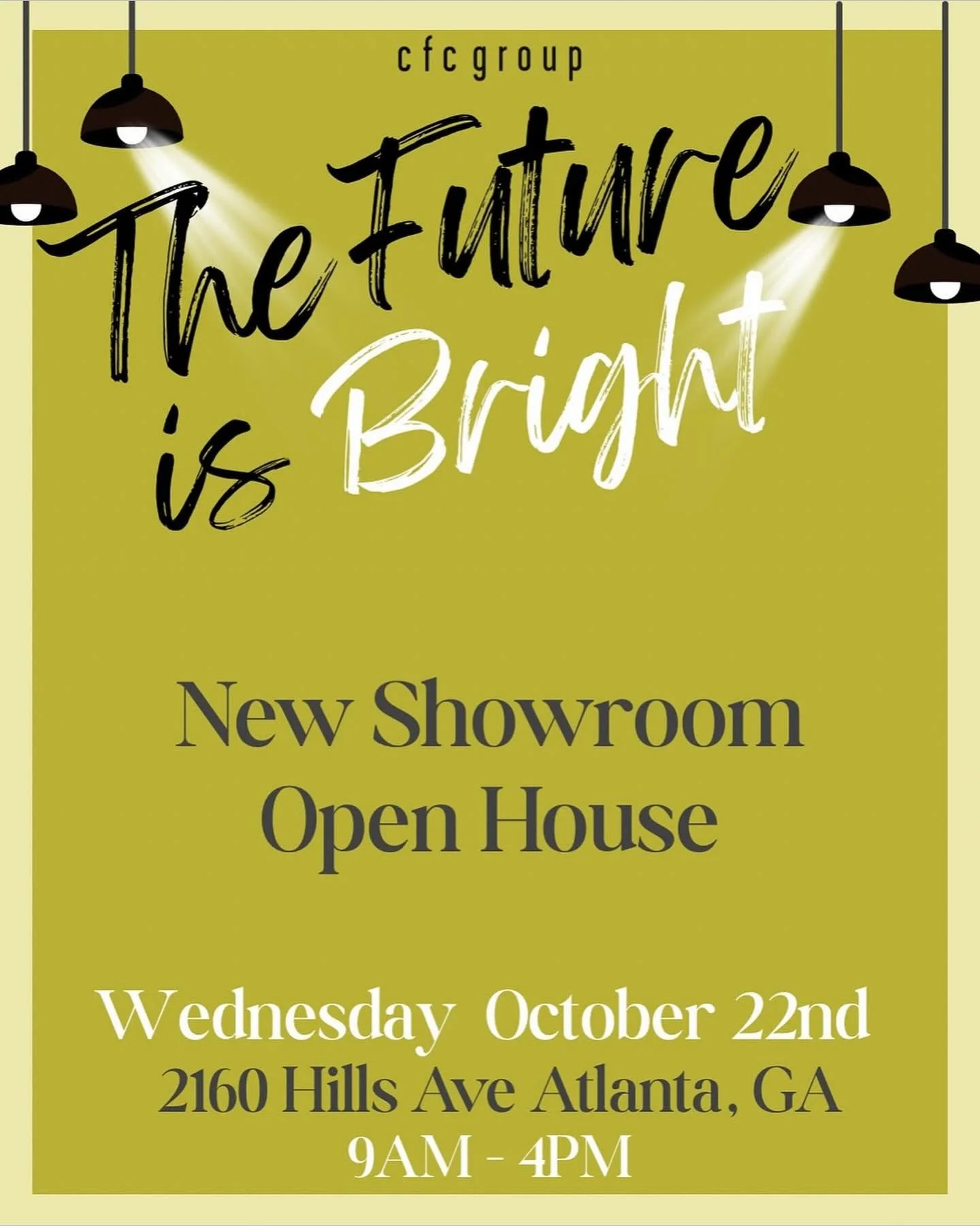 A new showroom. A new spark. A new place where lightbulb moments happen
Celebrate @cfcgroup_scoop ‘s grand opening with design, drinks, and discovery.
RSVP today!