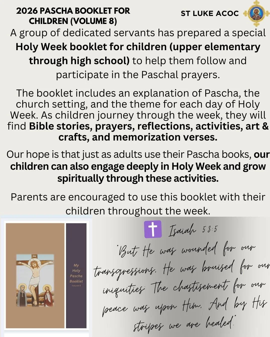 Download PASCHA Booklethttps://mcusercontent.com/9b12bd4ad80f51e3f66468ca3/files/6a5f2ce8-6a9d-e48d-05fc-48942a833abd/My_Holy_Pascha_Booklet_V8_2026.pdf