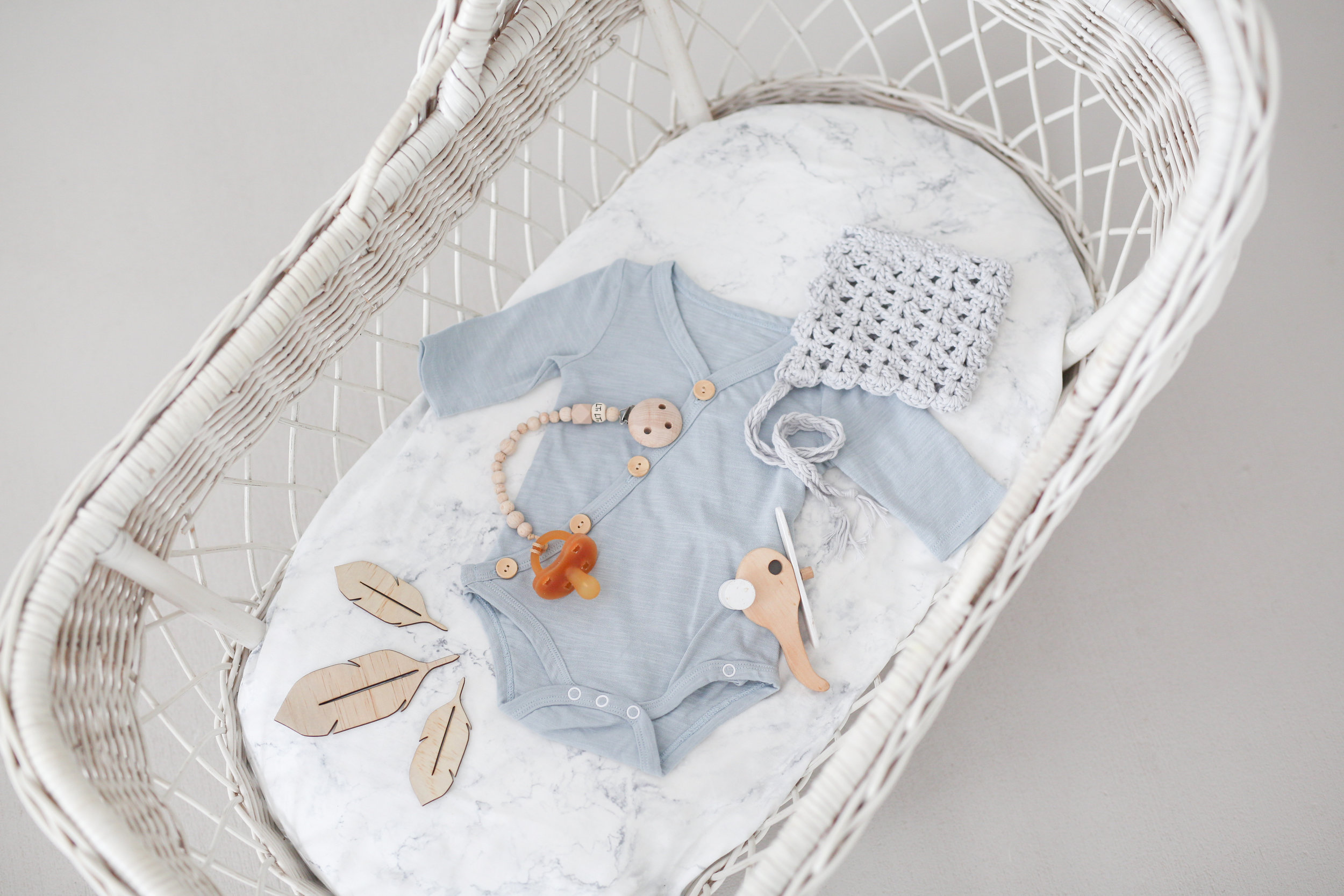 Flat lay product photography for two darlings baby clothing