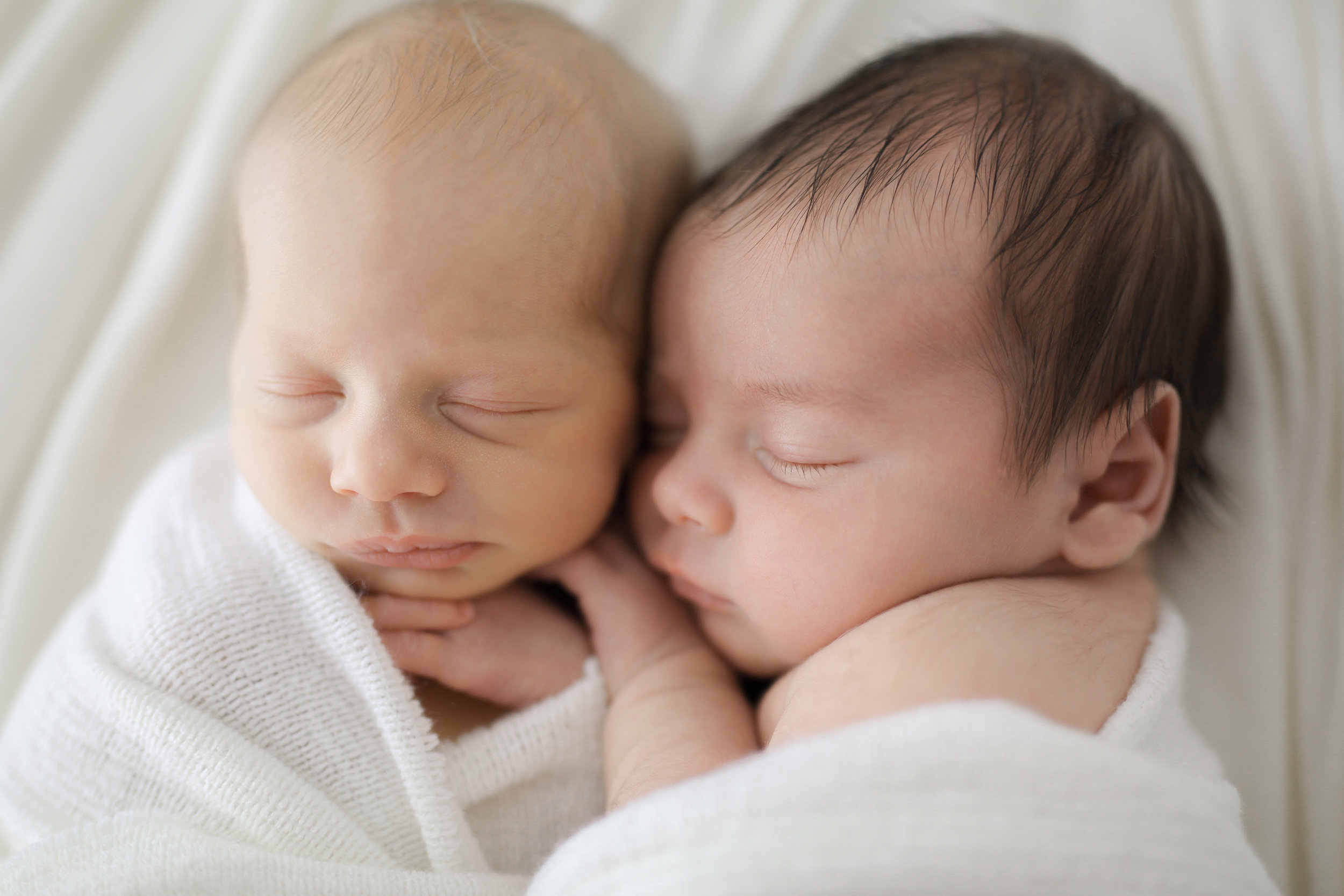 Twin newborn babies