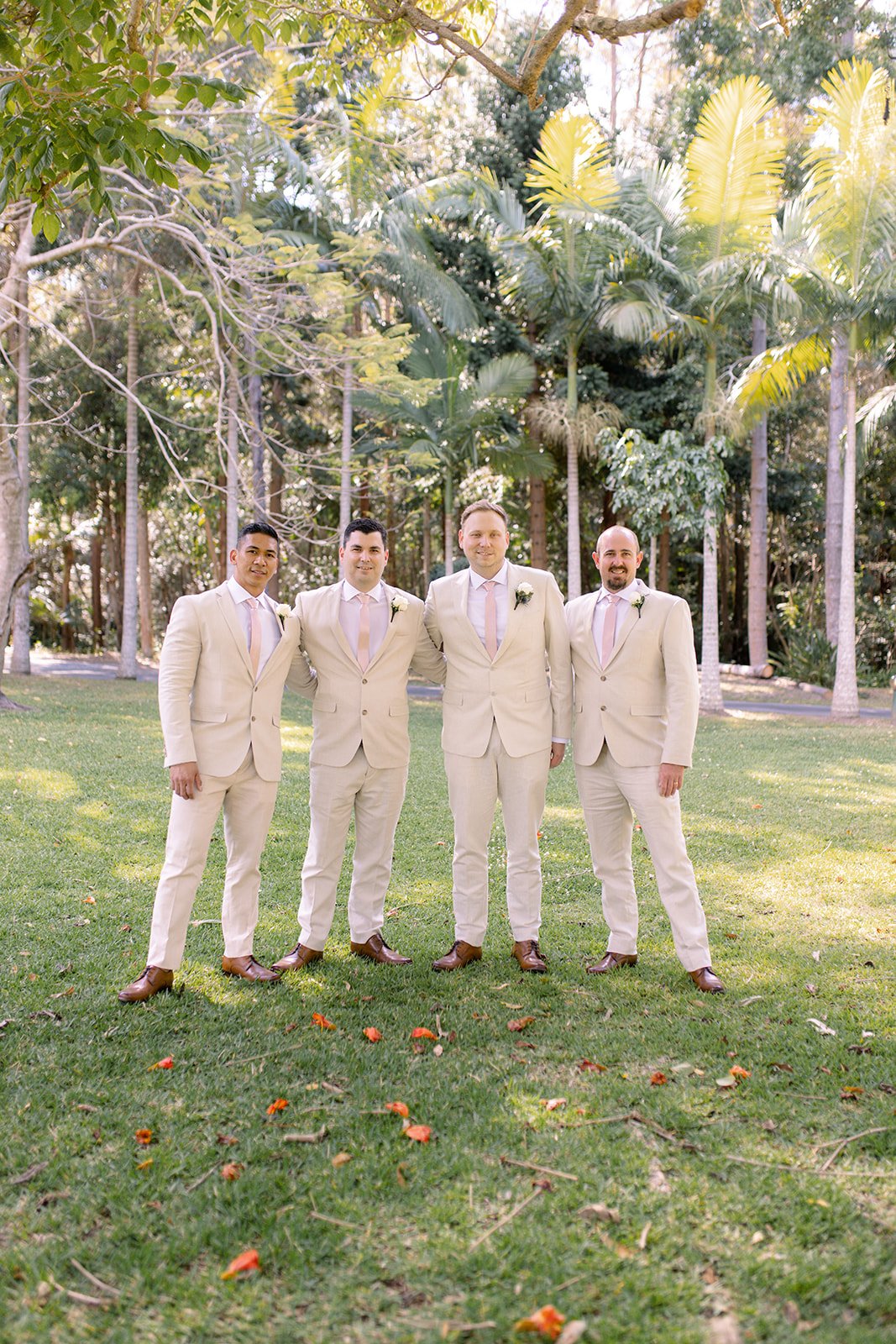 Gold Coast wedding photography of the Groom and groomsmen 