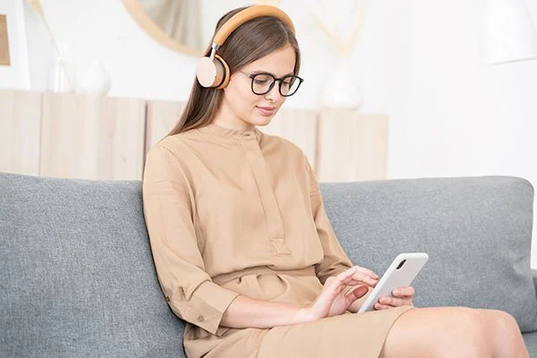 Girl with Headphones Girl with Headphones