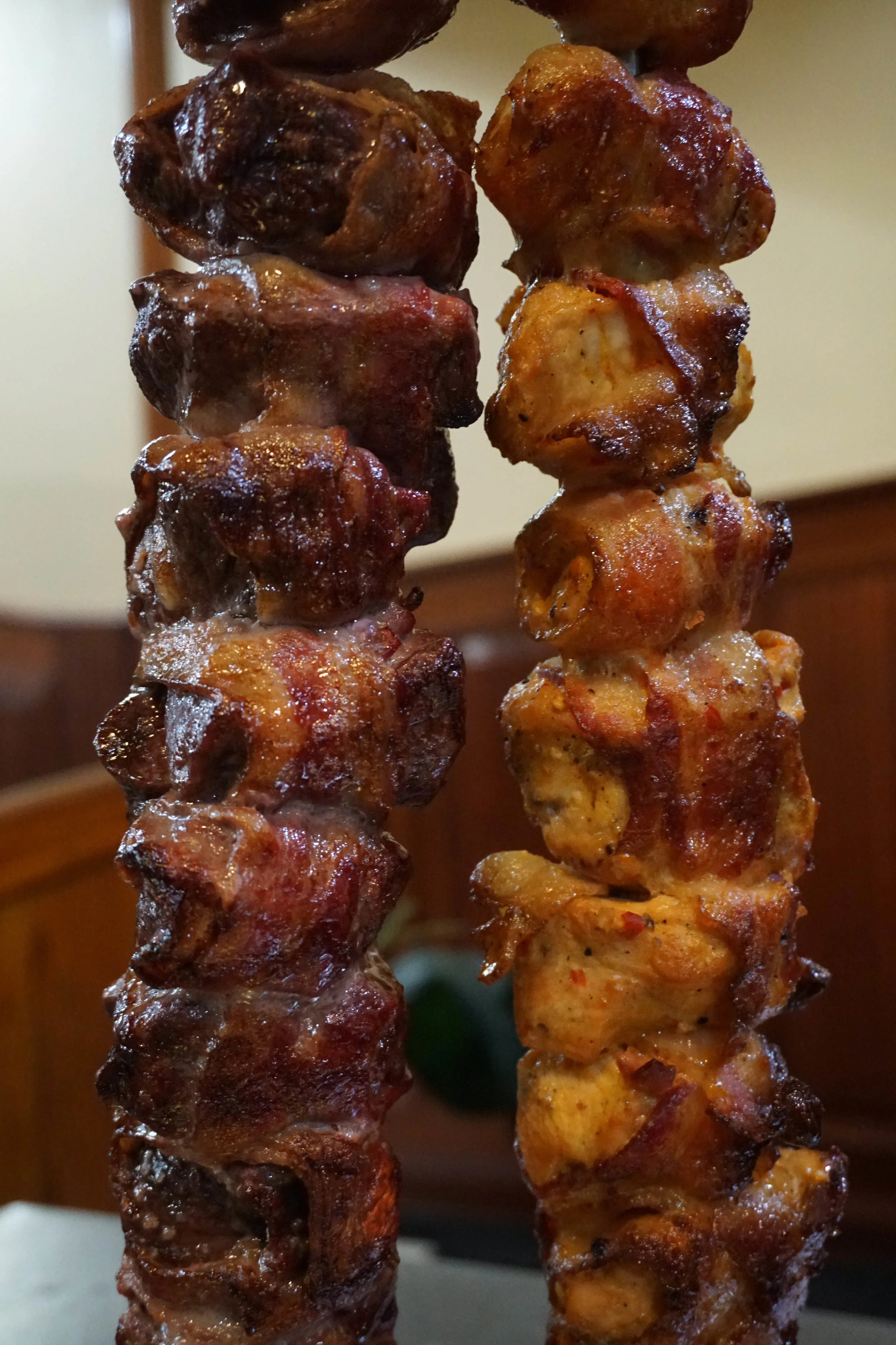 Filet wrapped in Bacon and Chicken Wrapped in Bacon