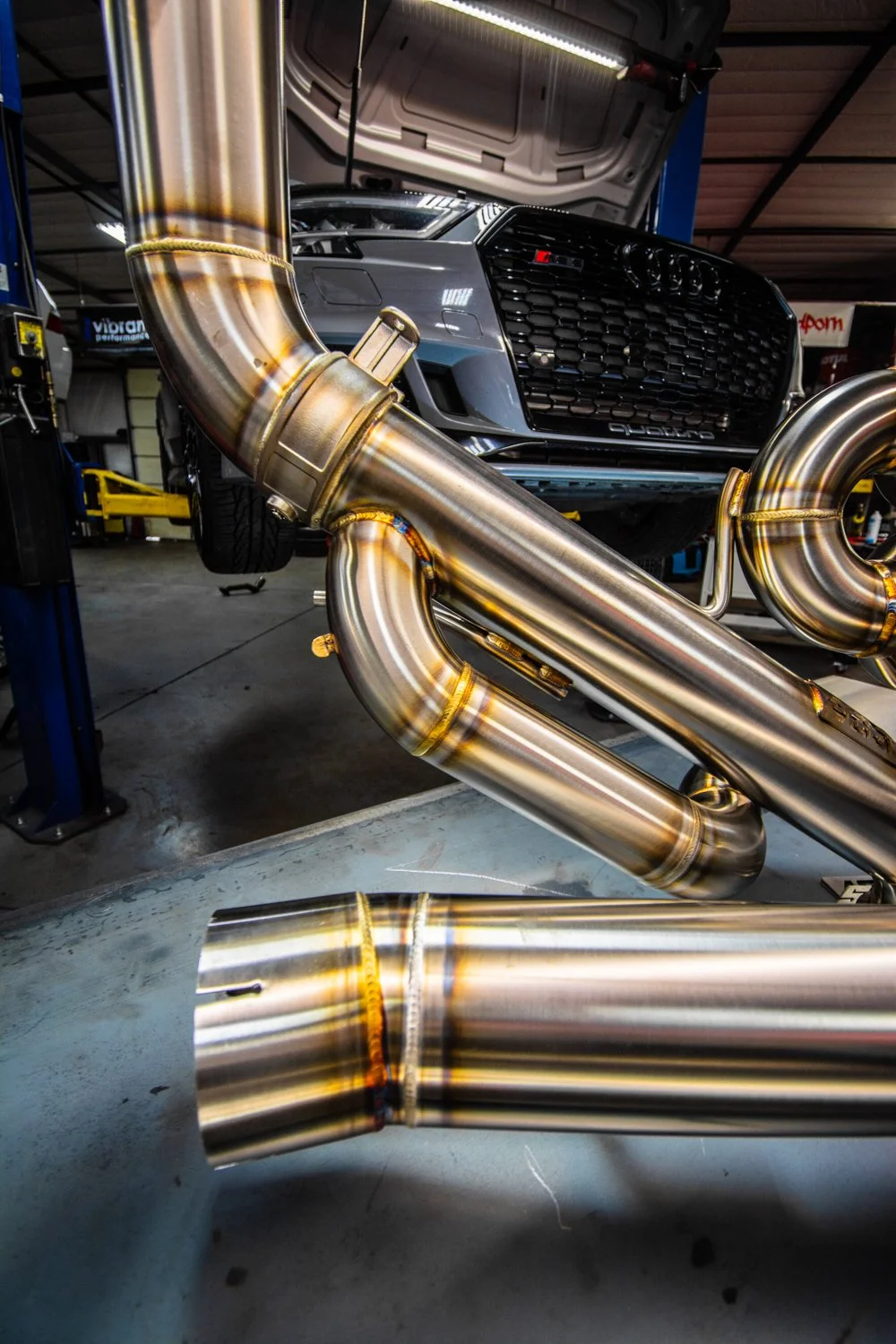 Audi 8V RS3 - V2 Rear section stainless steel w/ 3.5" valve